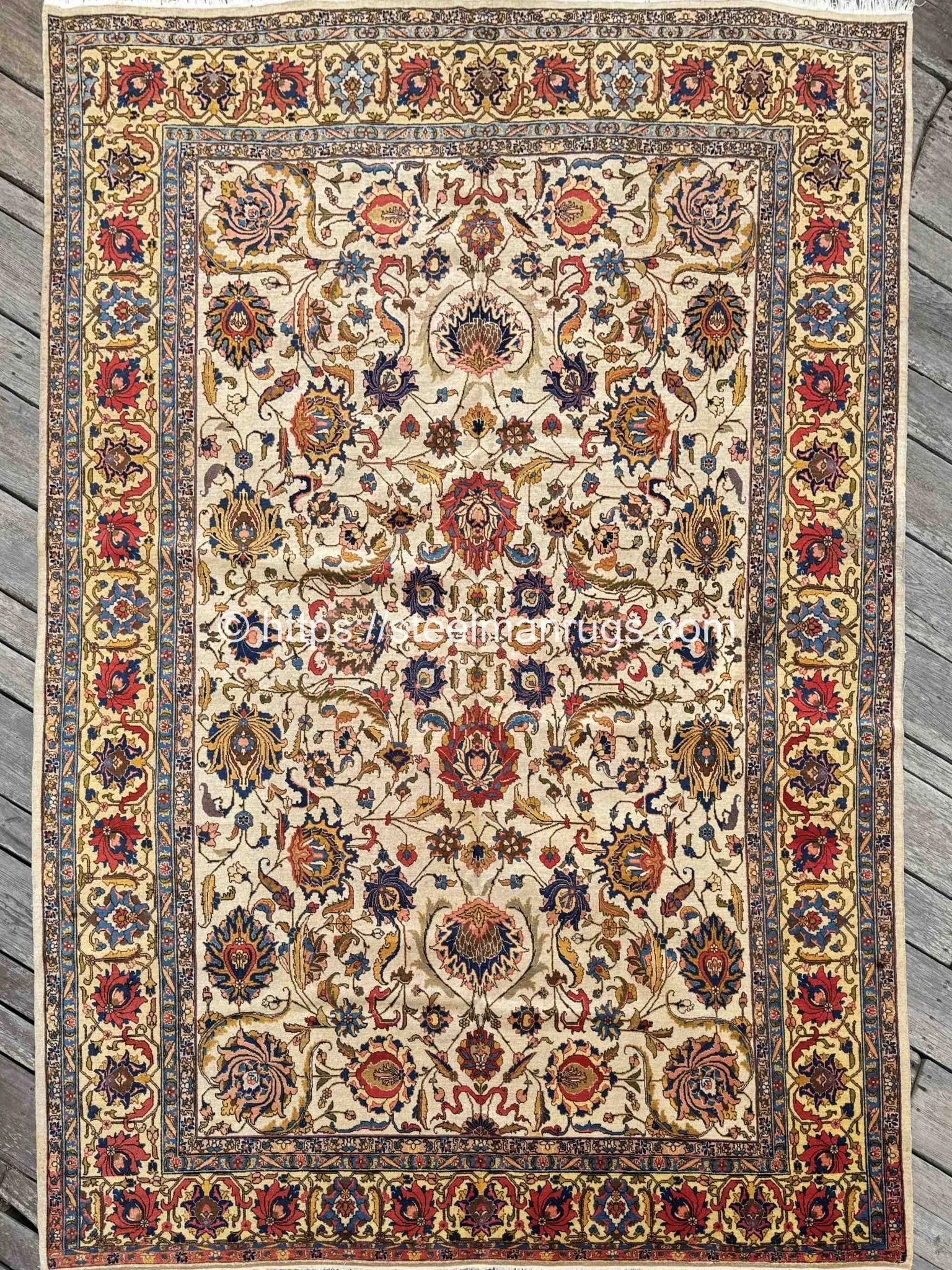 If gazing upon this beauty doesn&rsquo;t restore a bit of faith in our humanity, then we are lost.
A magnificent Tabriz 70-80 years old size 9&rsquo;9&rdquo;x14&rsquo;0&rdquo; (297x427 cm)