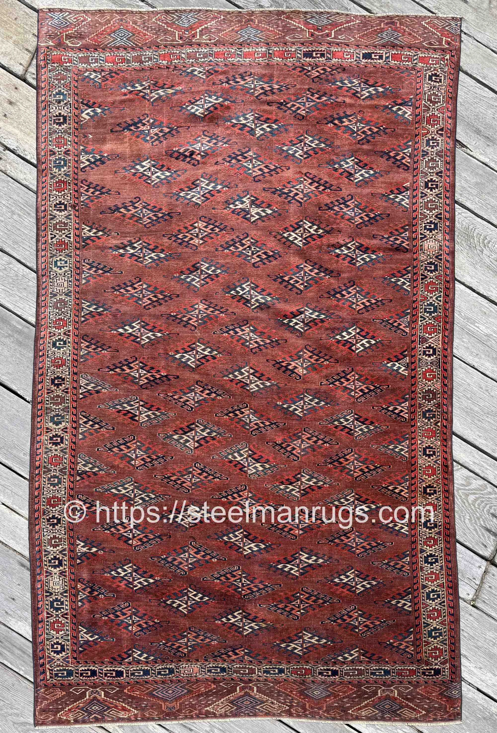 Antique Turkmen Yomud tribal rugs