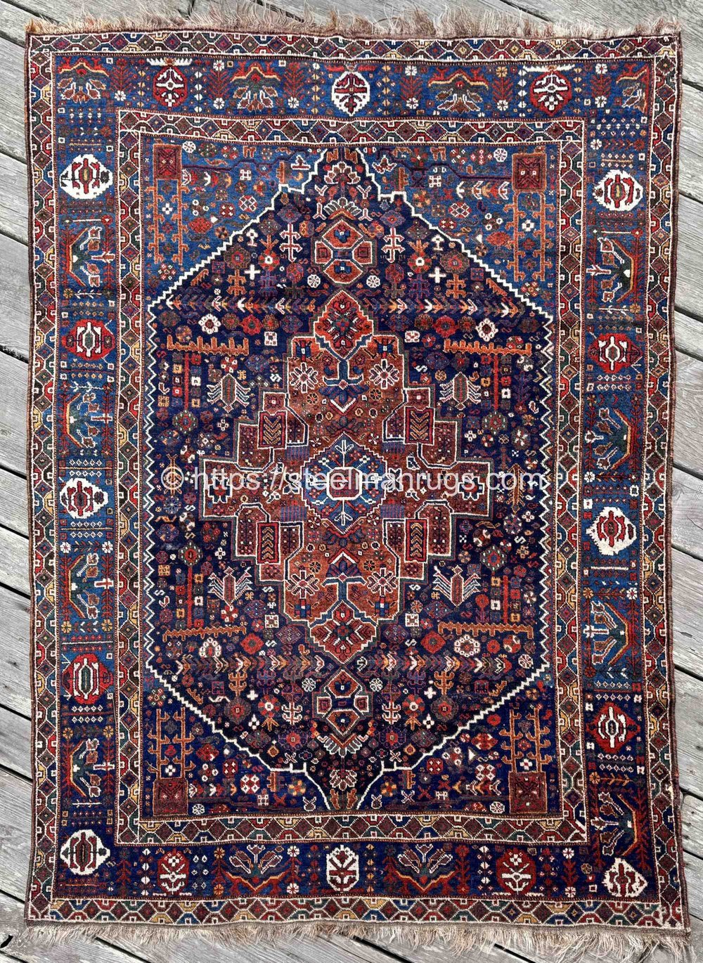 Steelman Rugs — Antique SW Persian Shiraz Qashqai Rug 6'10