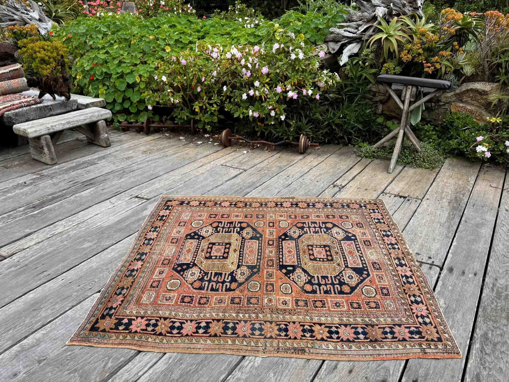 vintage area rugs geometric