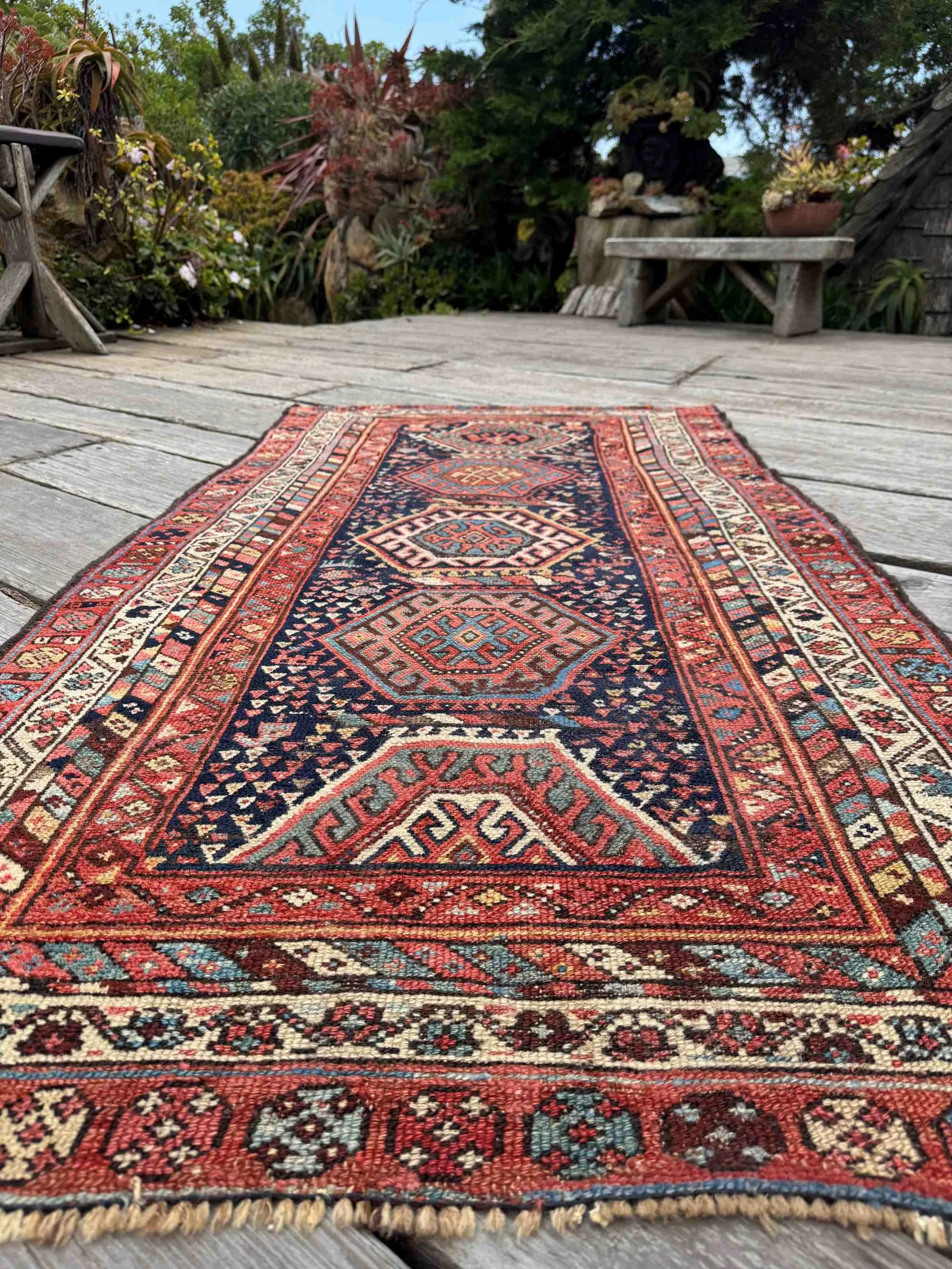 antique Kurdish tribal rug