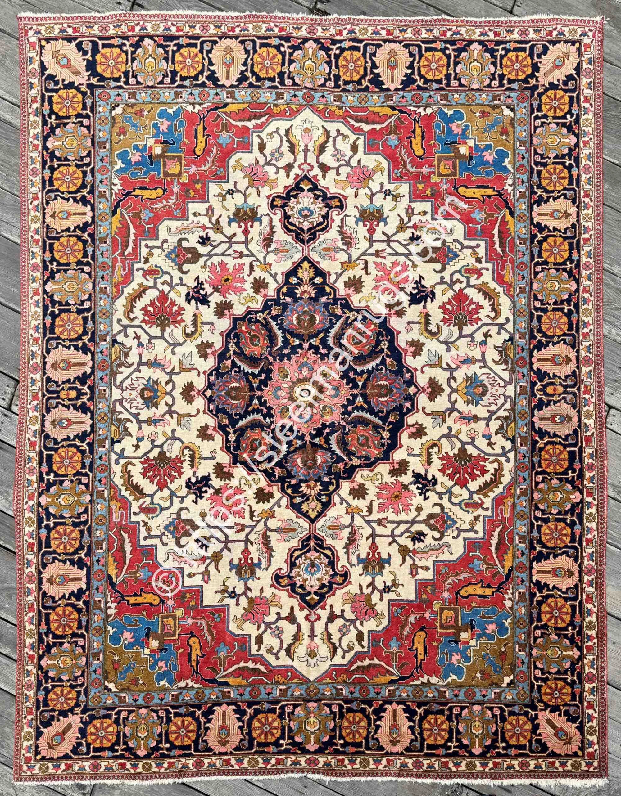 Vintage Persian Tabriz Rugs Large Room Size