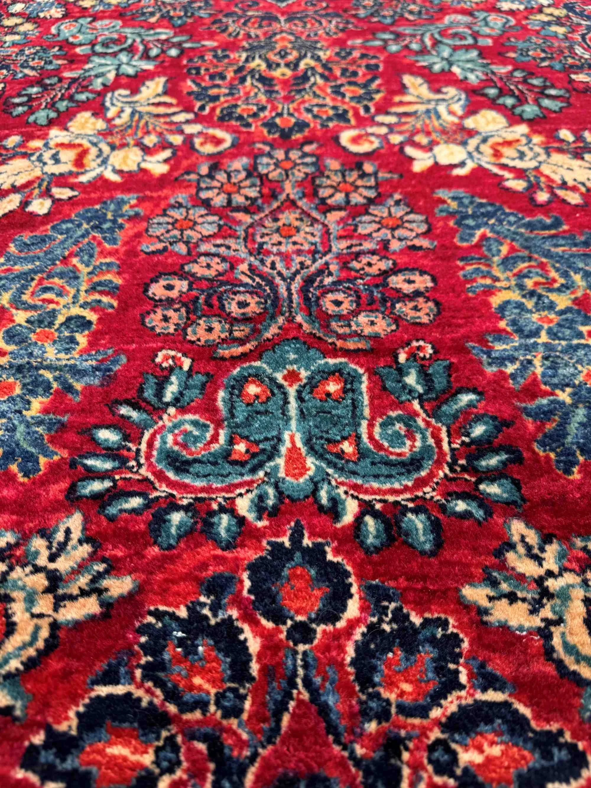 vintage area rugs red