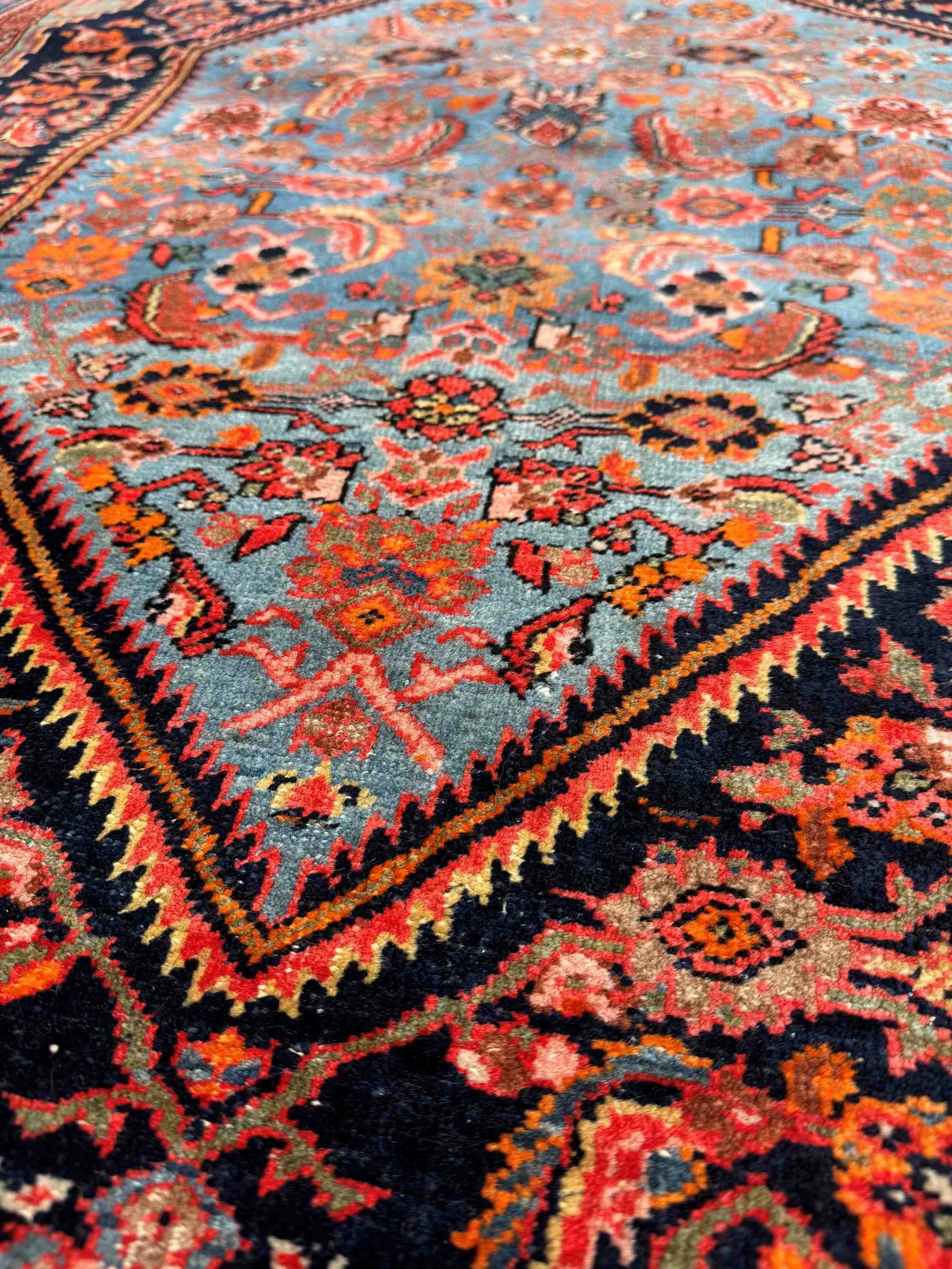 vintage rugs blue