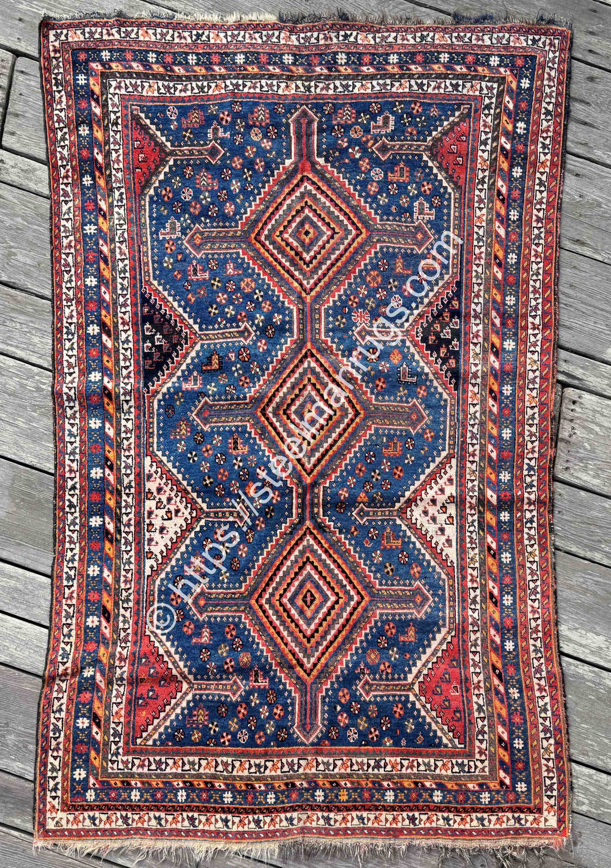 vintage qashqai shiraz tribal rugs