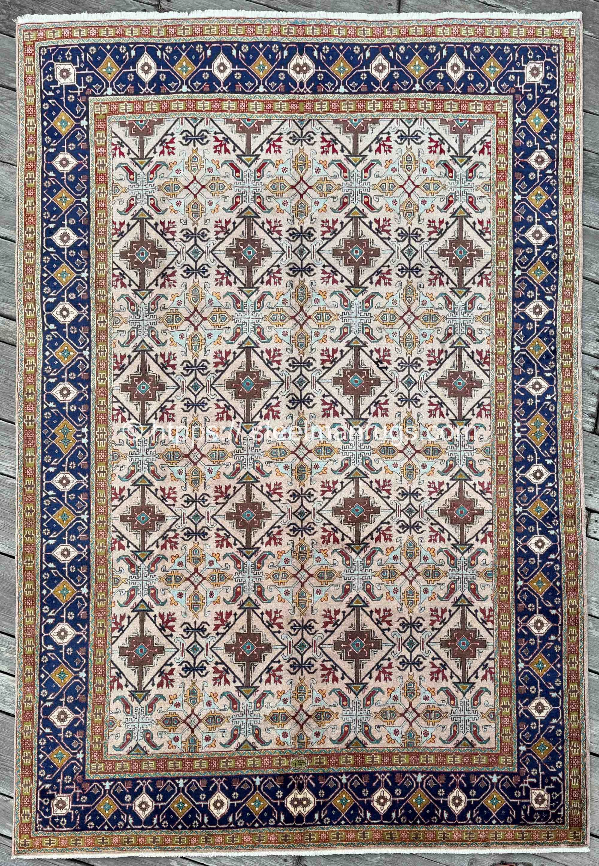 Vintage Persian Tabriz Rugs Room Size