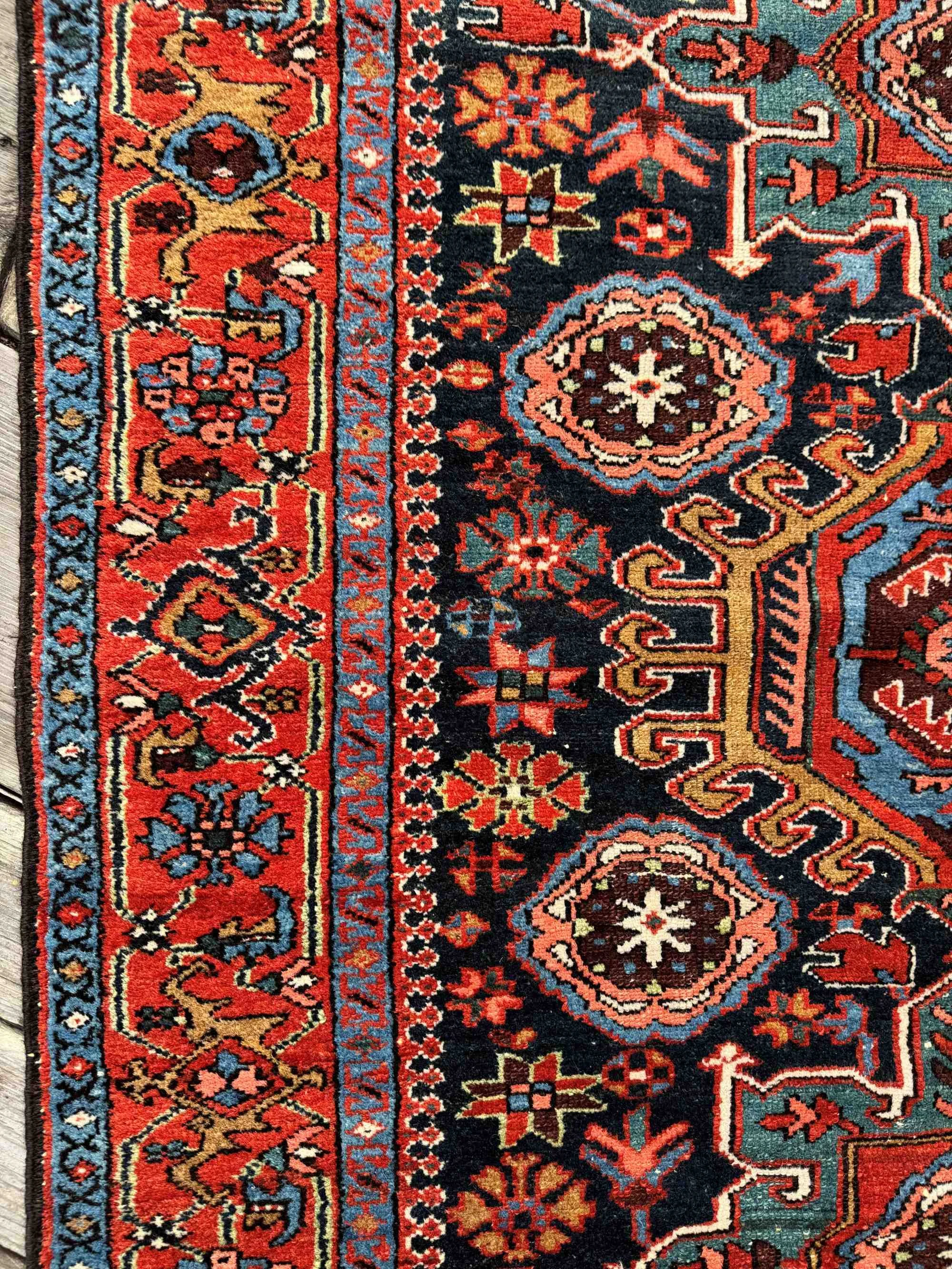 vintage area rugs blue