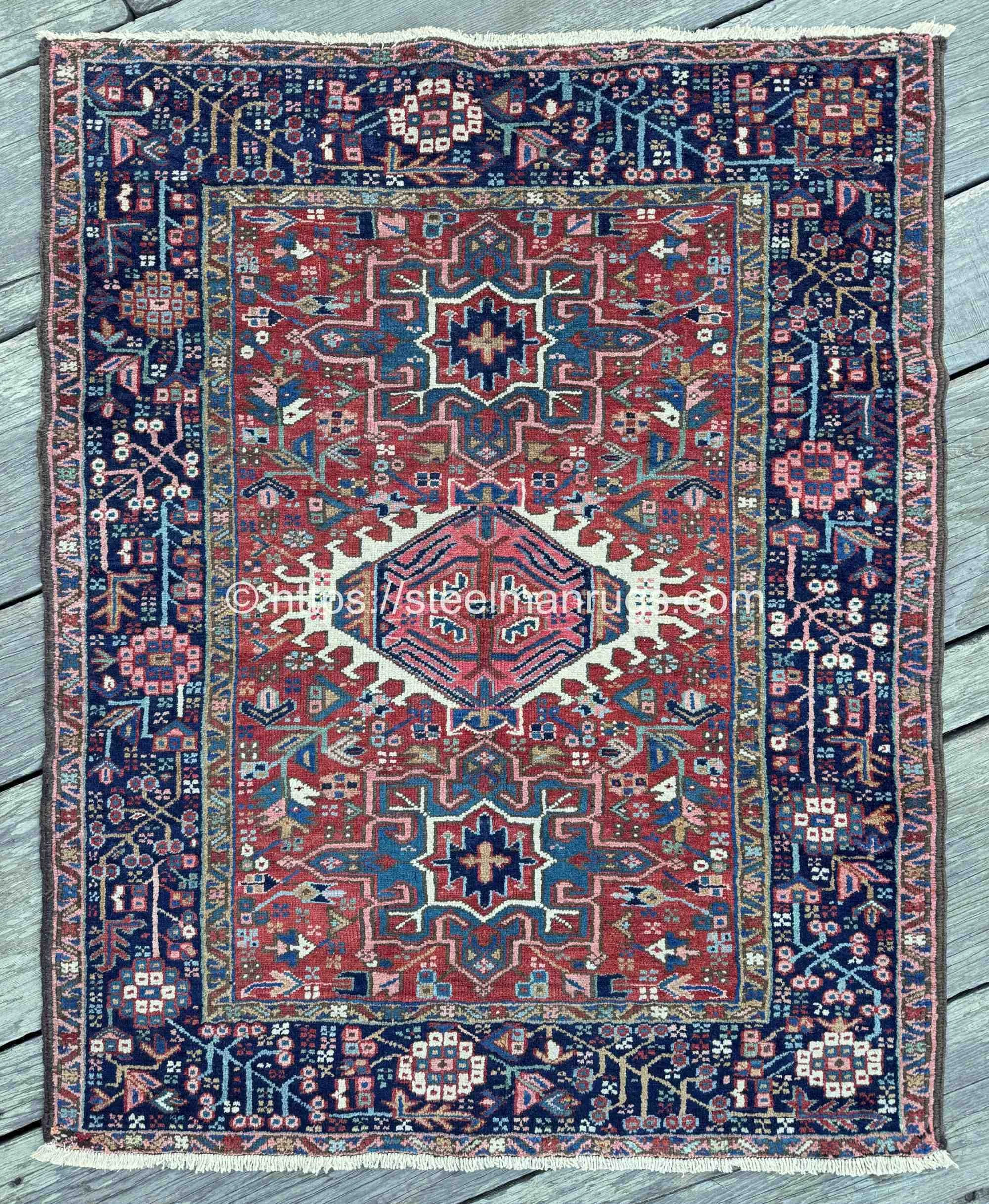 antique karaja heriz small rug