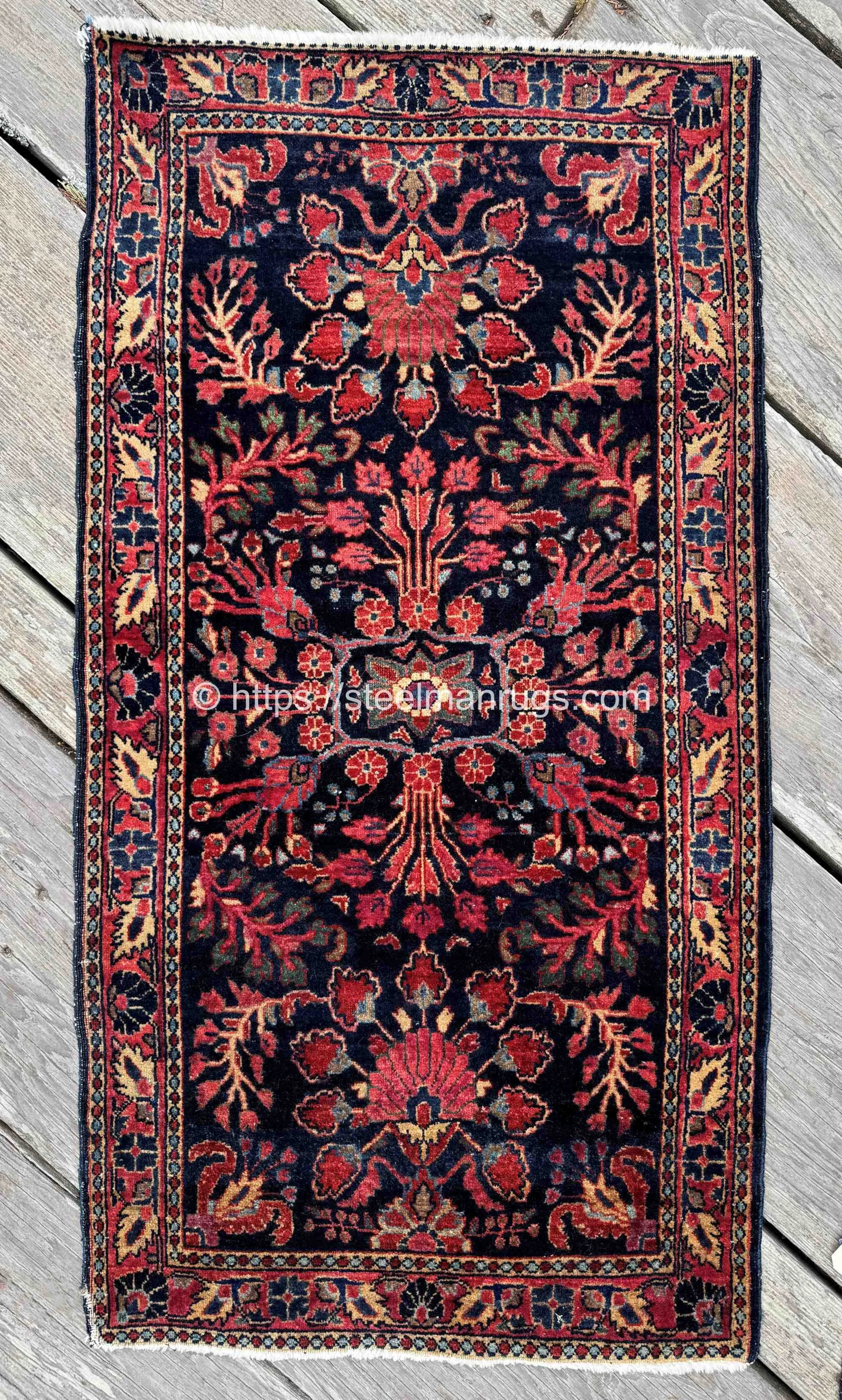 antique Mohajeran Sarouk rug