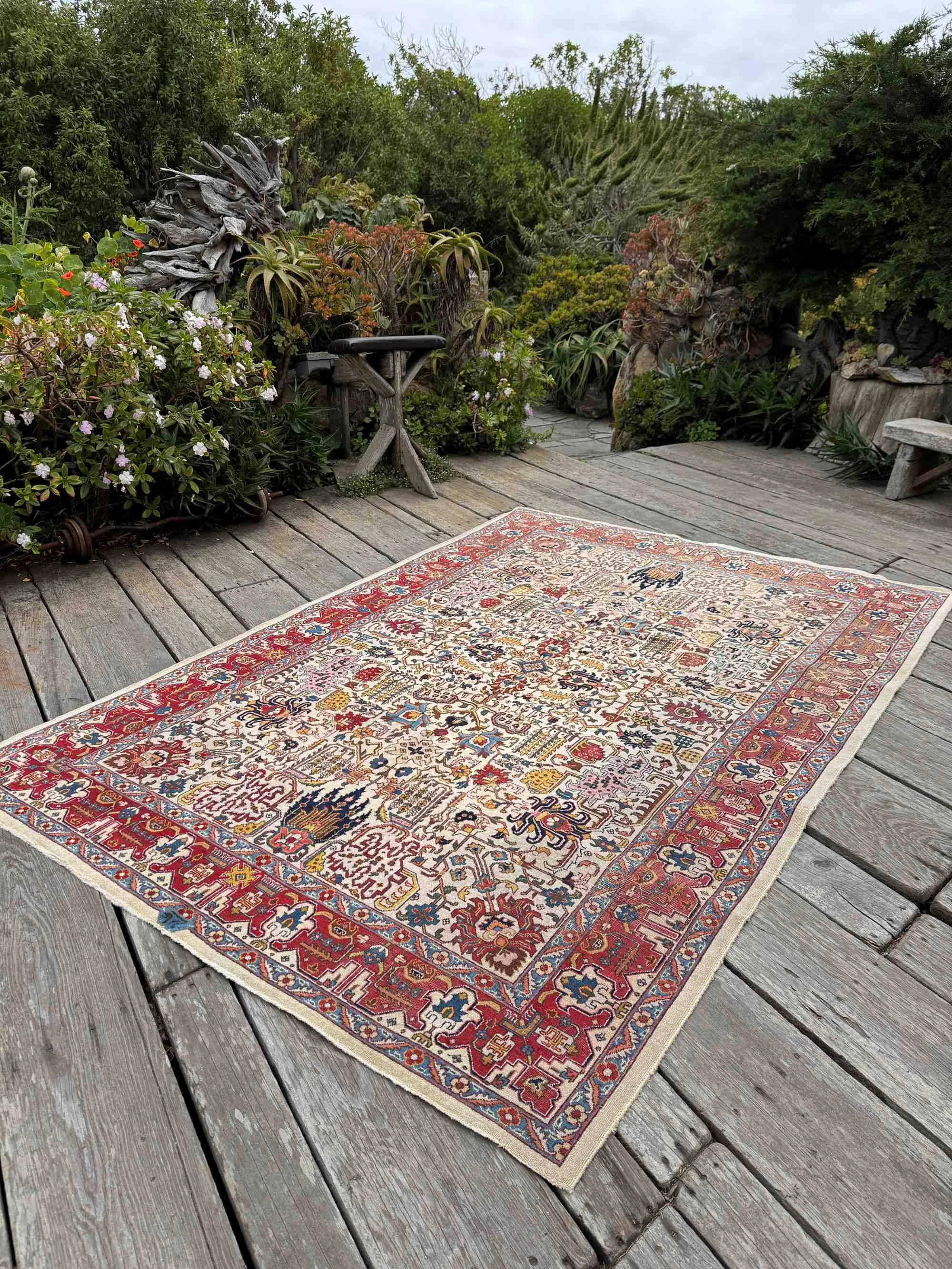 vintage room size rugs cream