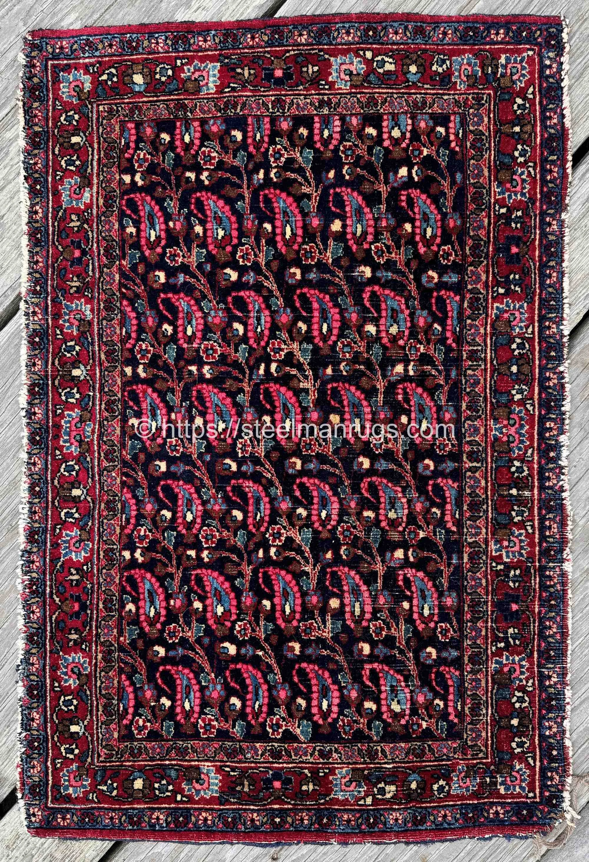 antique persian semnan rug