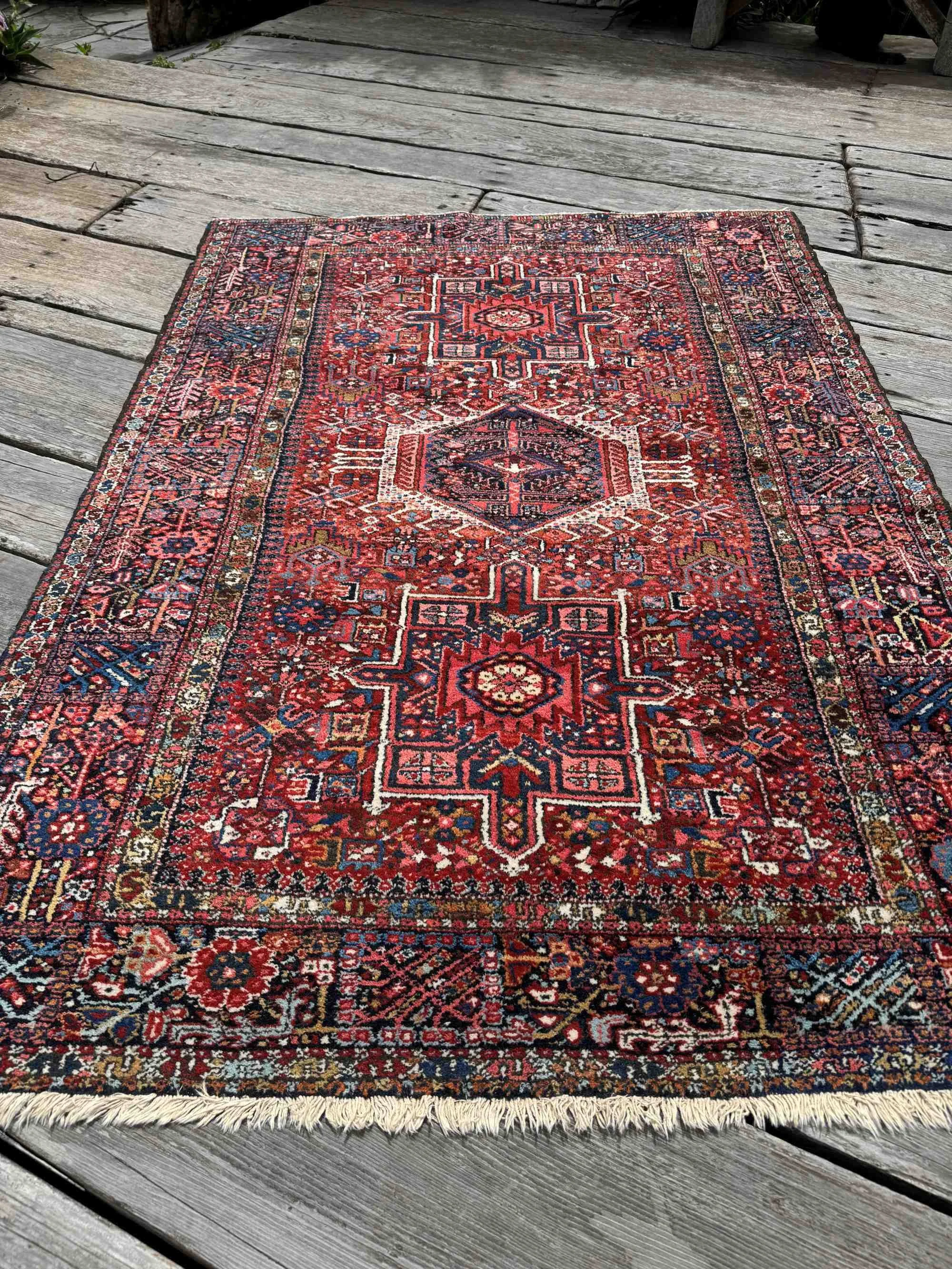 vintage heriz karaja rugs 5x7
