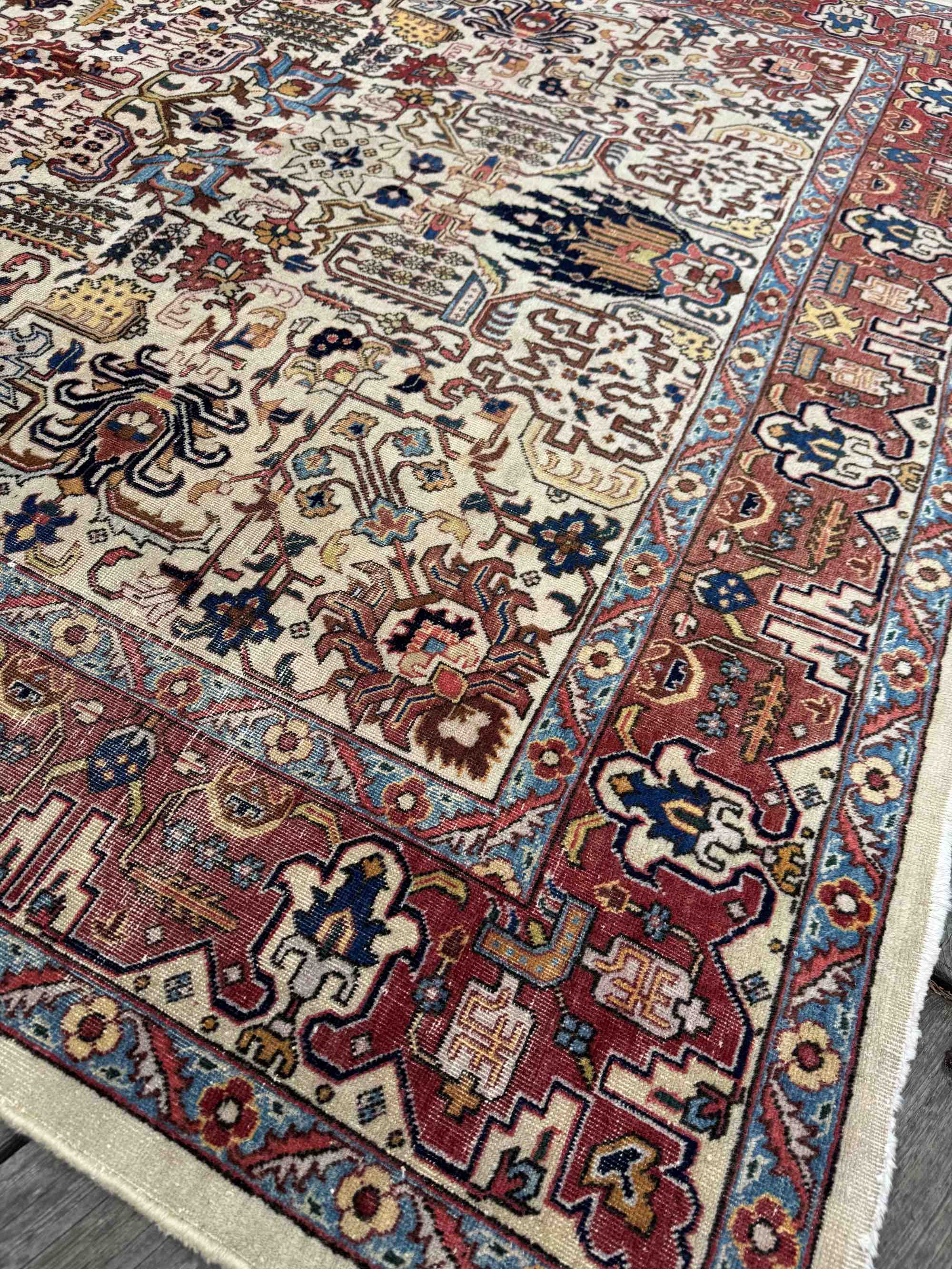 worn faded vintage rugs