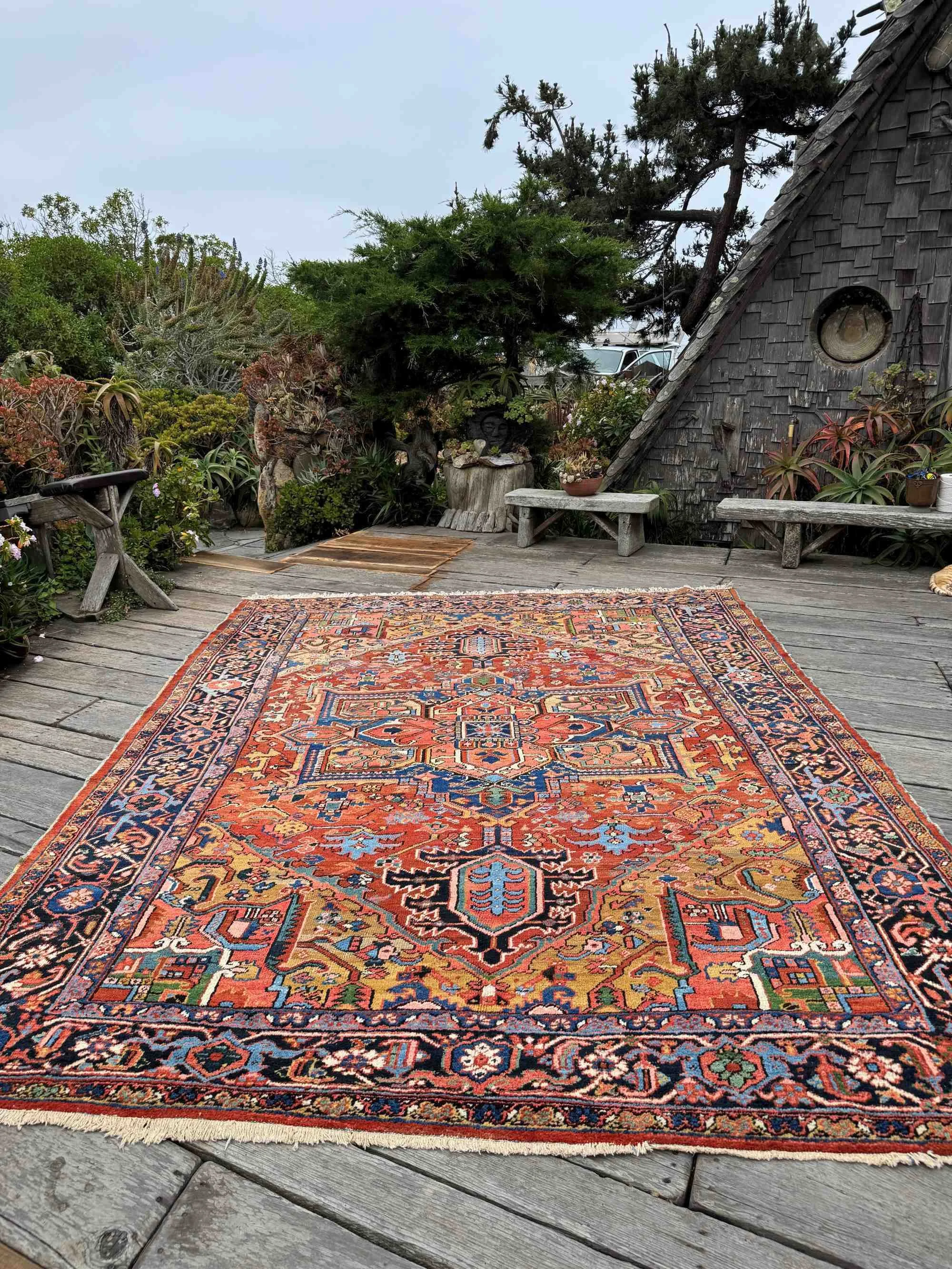 antique heriz bakshaish rug