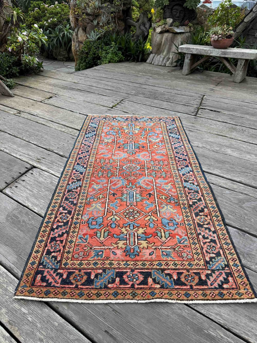 Antique qashqai shiraz rug※今だけお値下げ！ Steelman Rugs — Antique Persian Qashqai Shiraz Rug 4'11