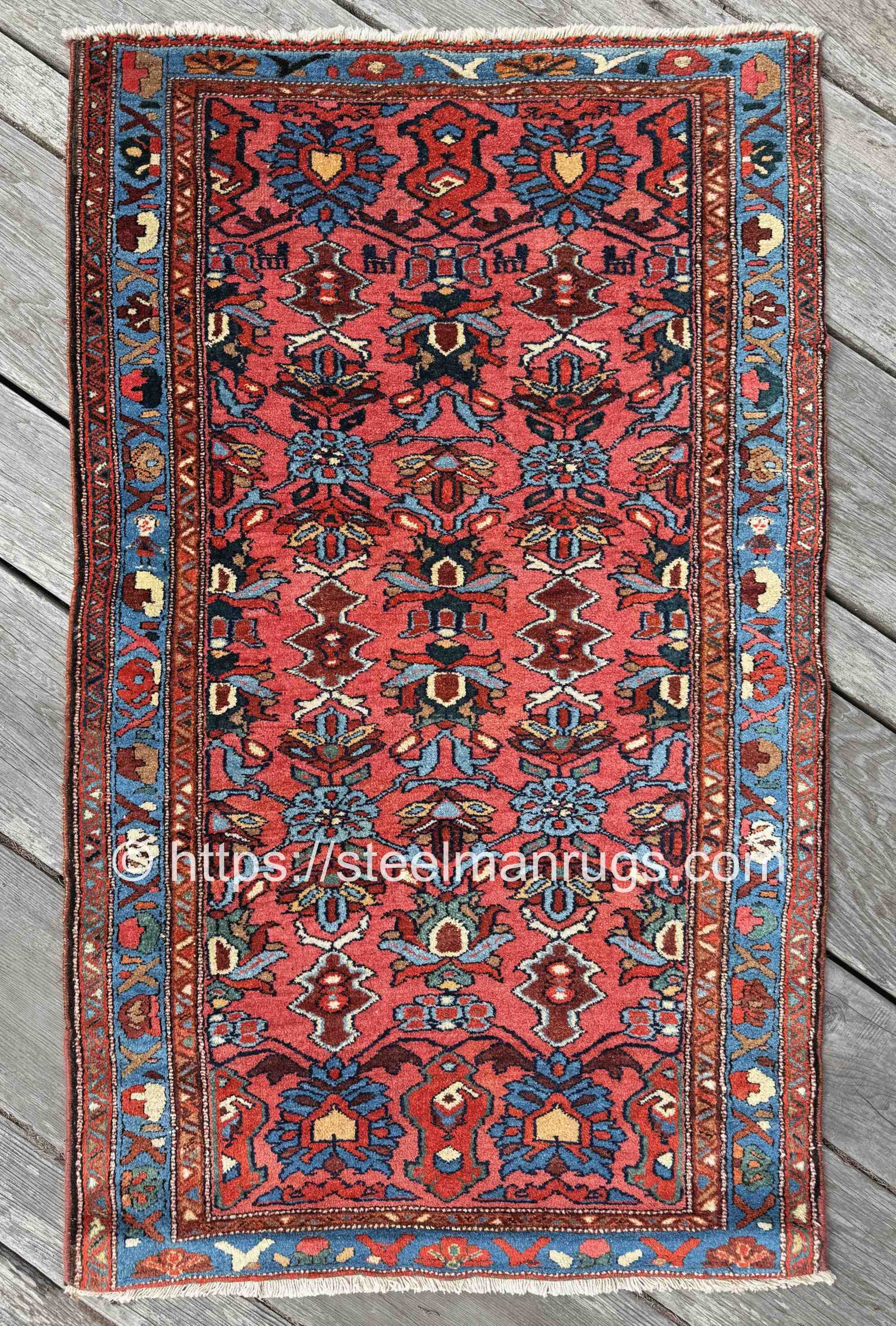 antique Persian accent area rugs