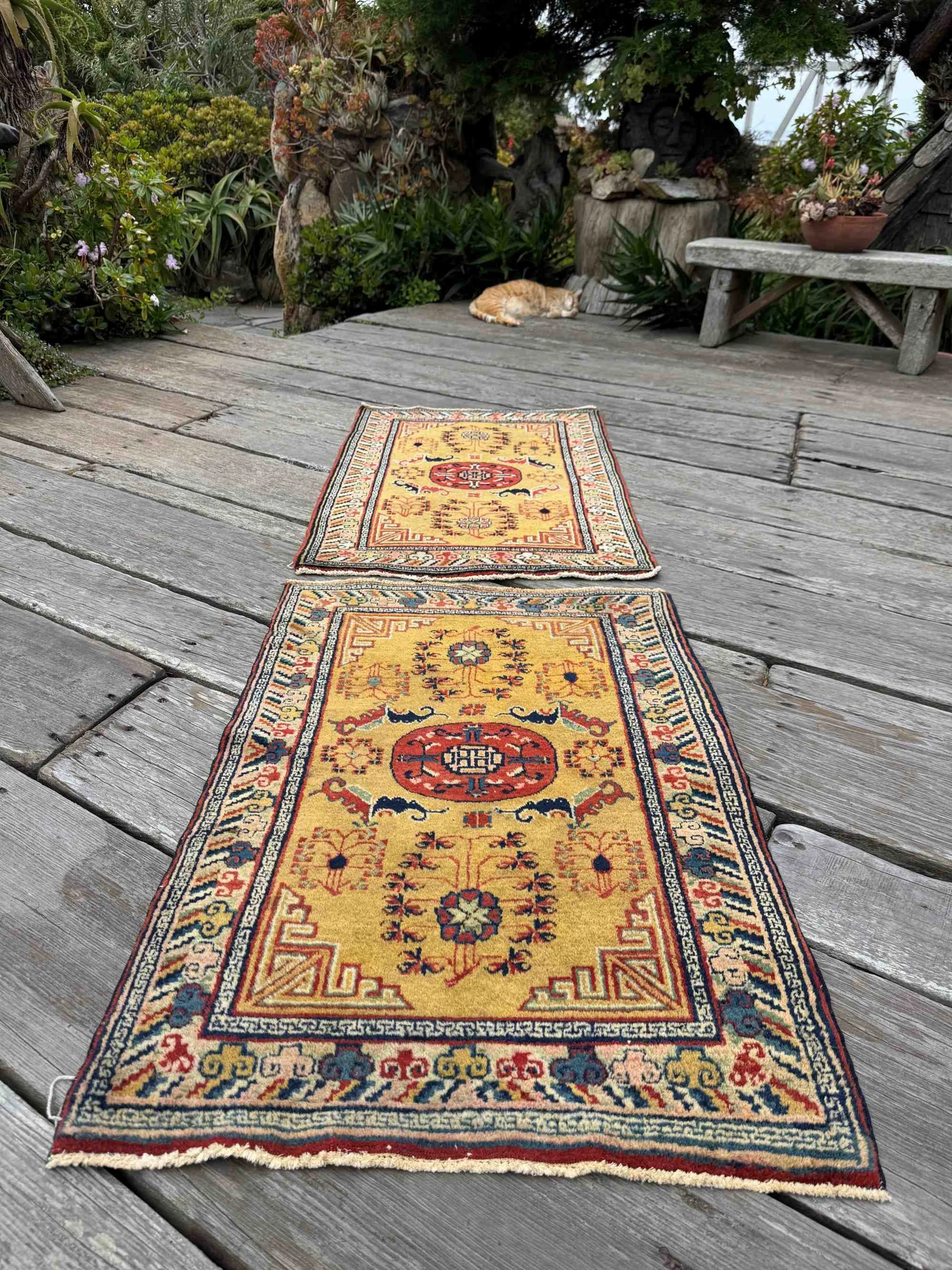 Pair of Antique Tibetan Rugs 2'6