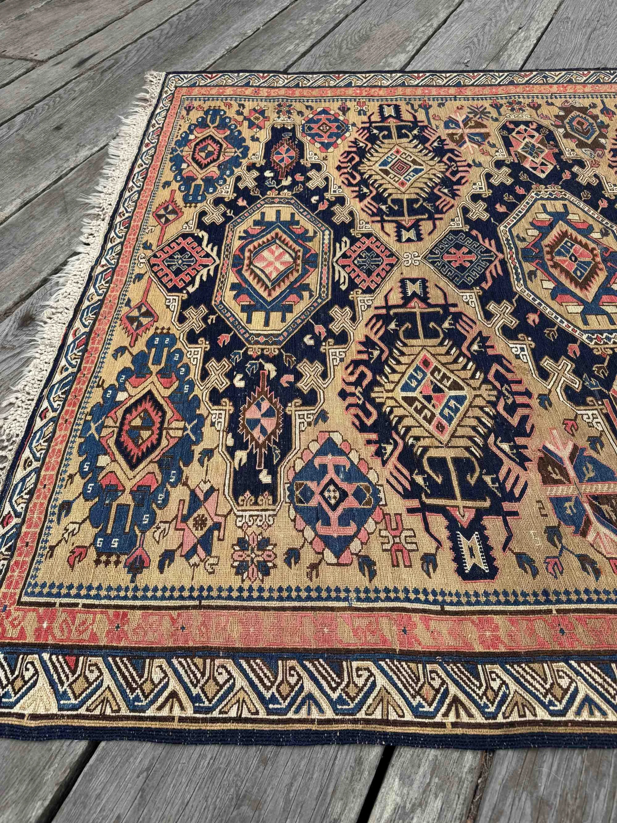 antique Caucasian Kuba soumak