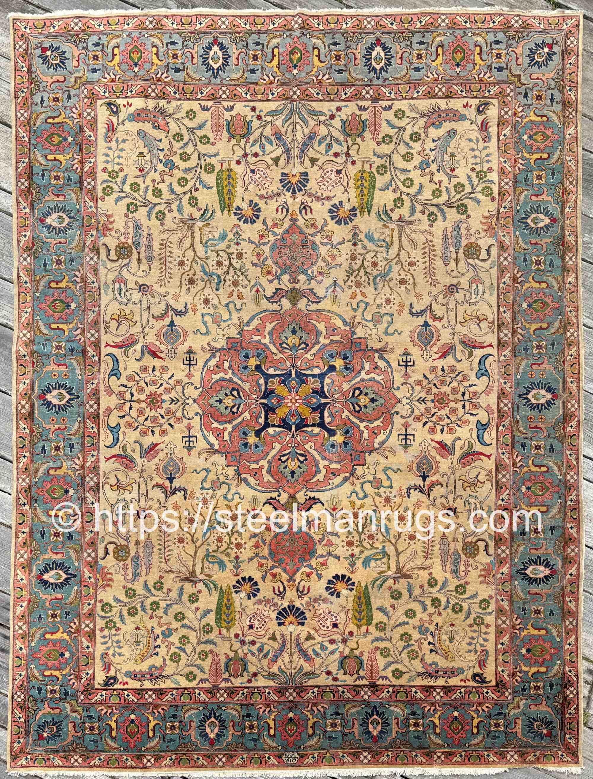 antique Persian Tabriz rugs