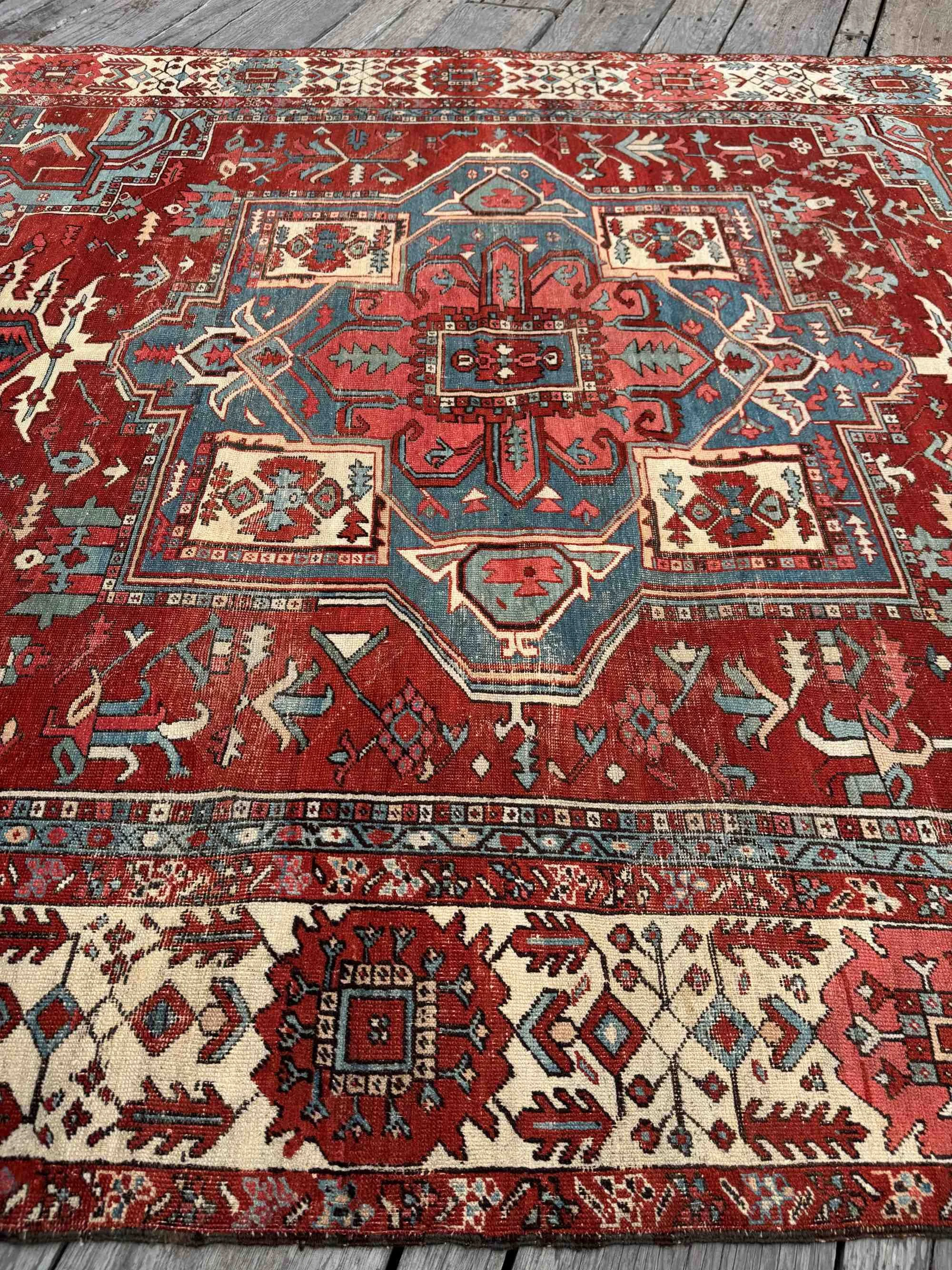 antique Heriz Serapi rugs