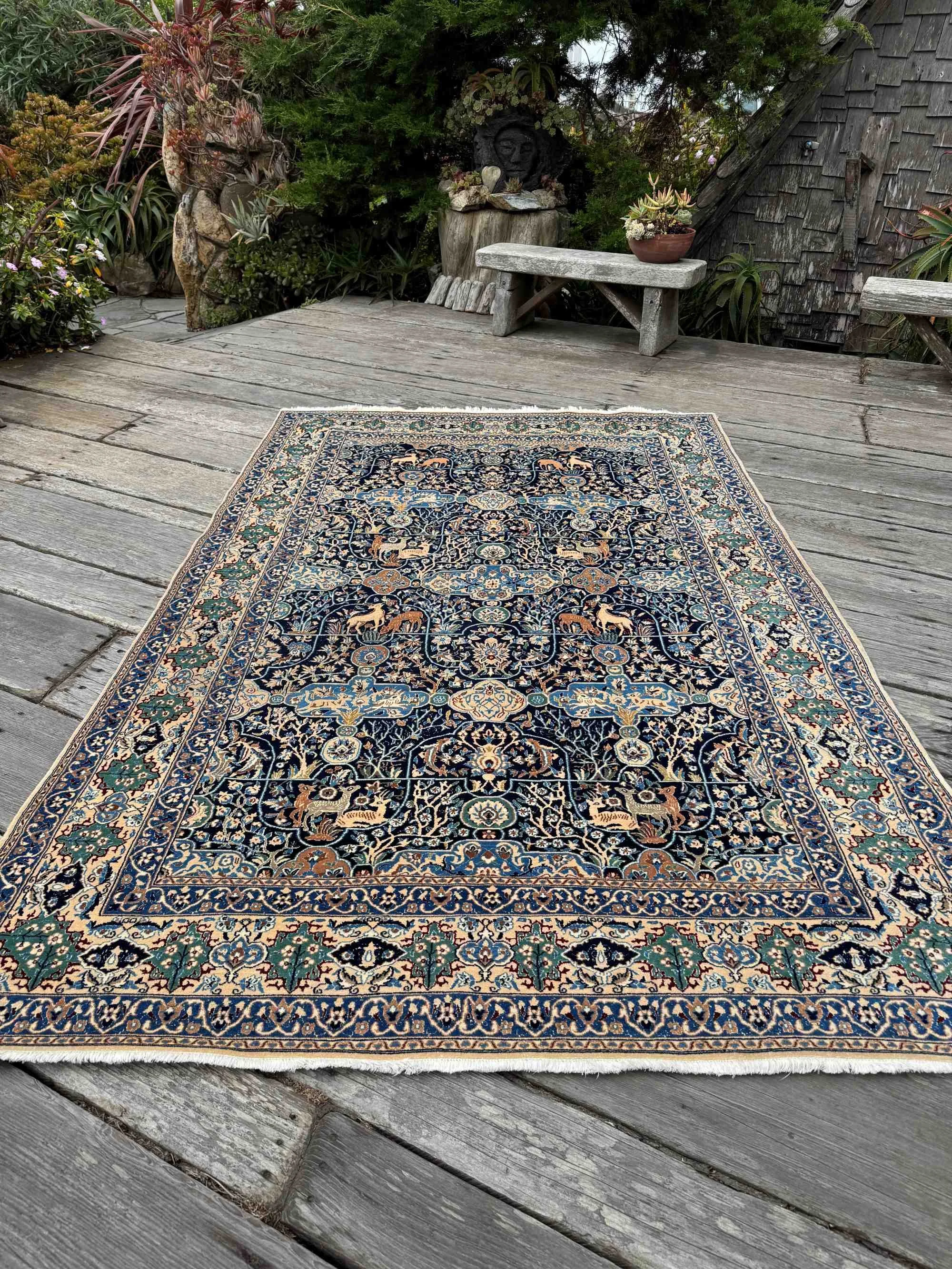 vintage Persian Nain rugs