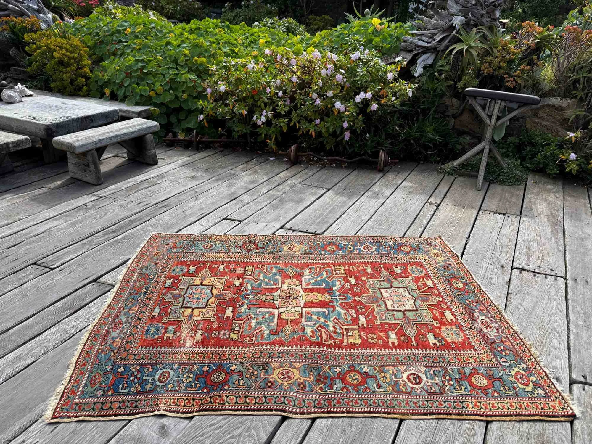 vintage area rugs colorful