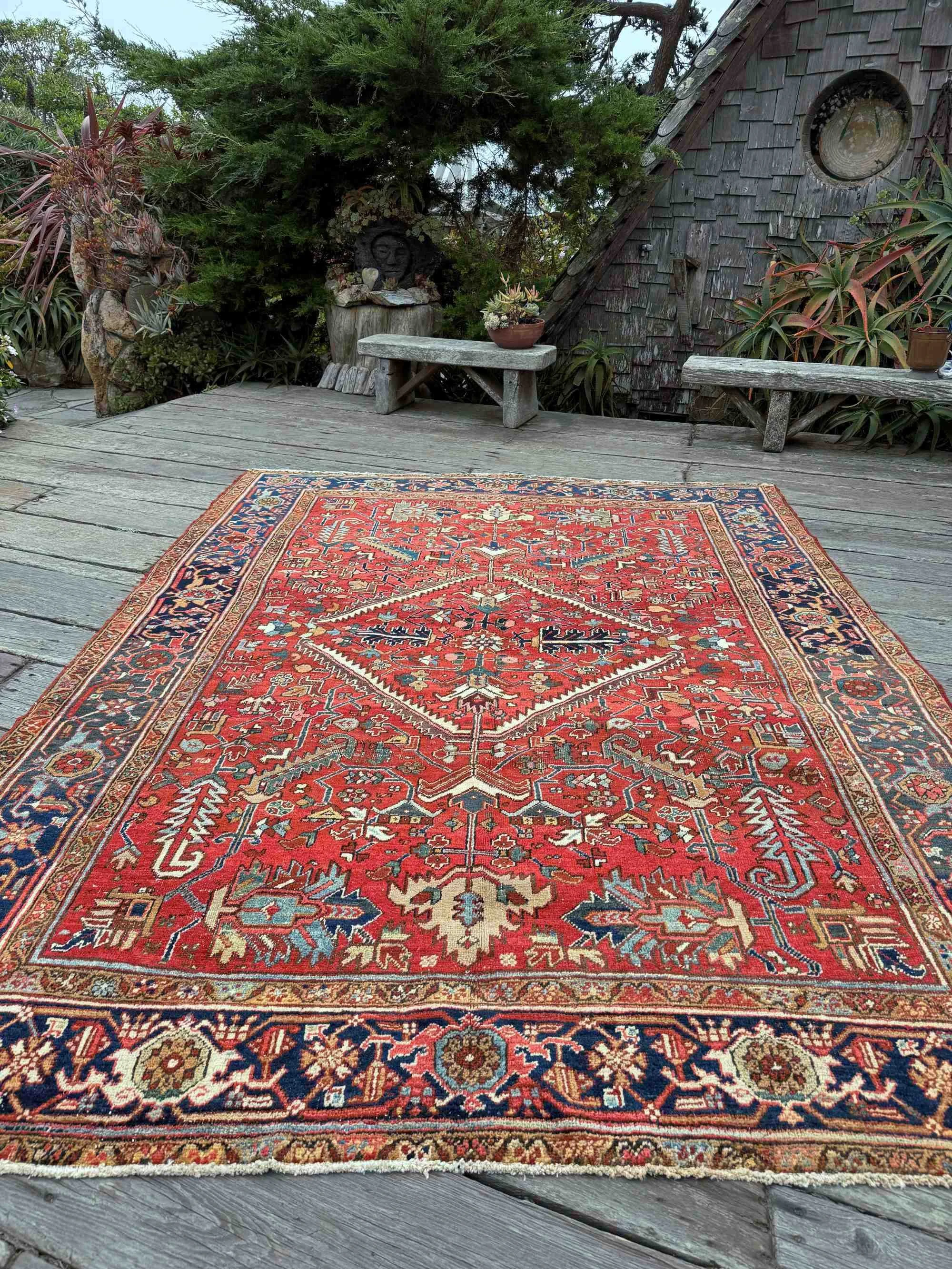 Vintage Heriz room size rug