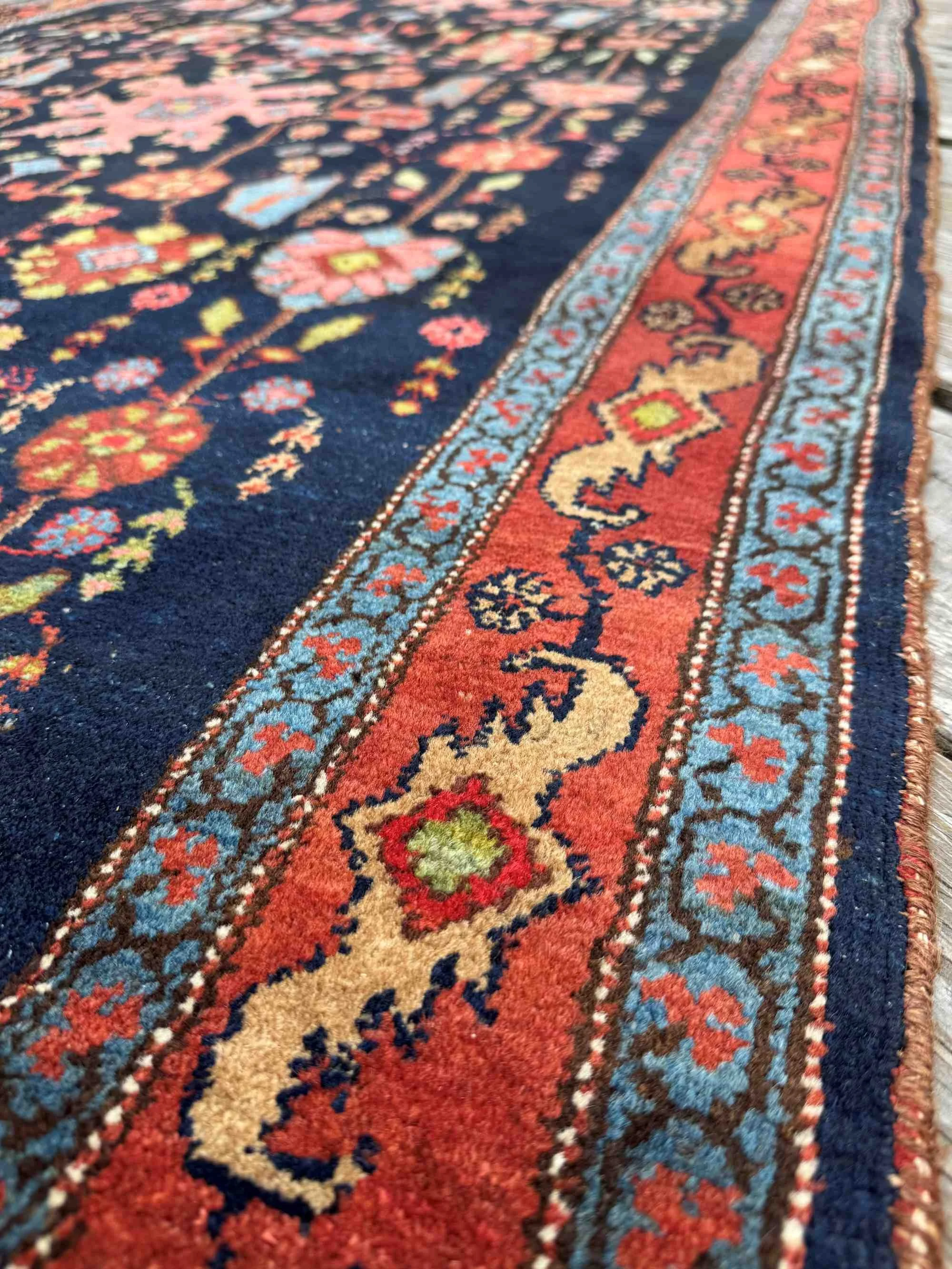 vintage area rugs blue