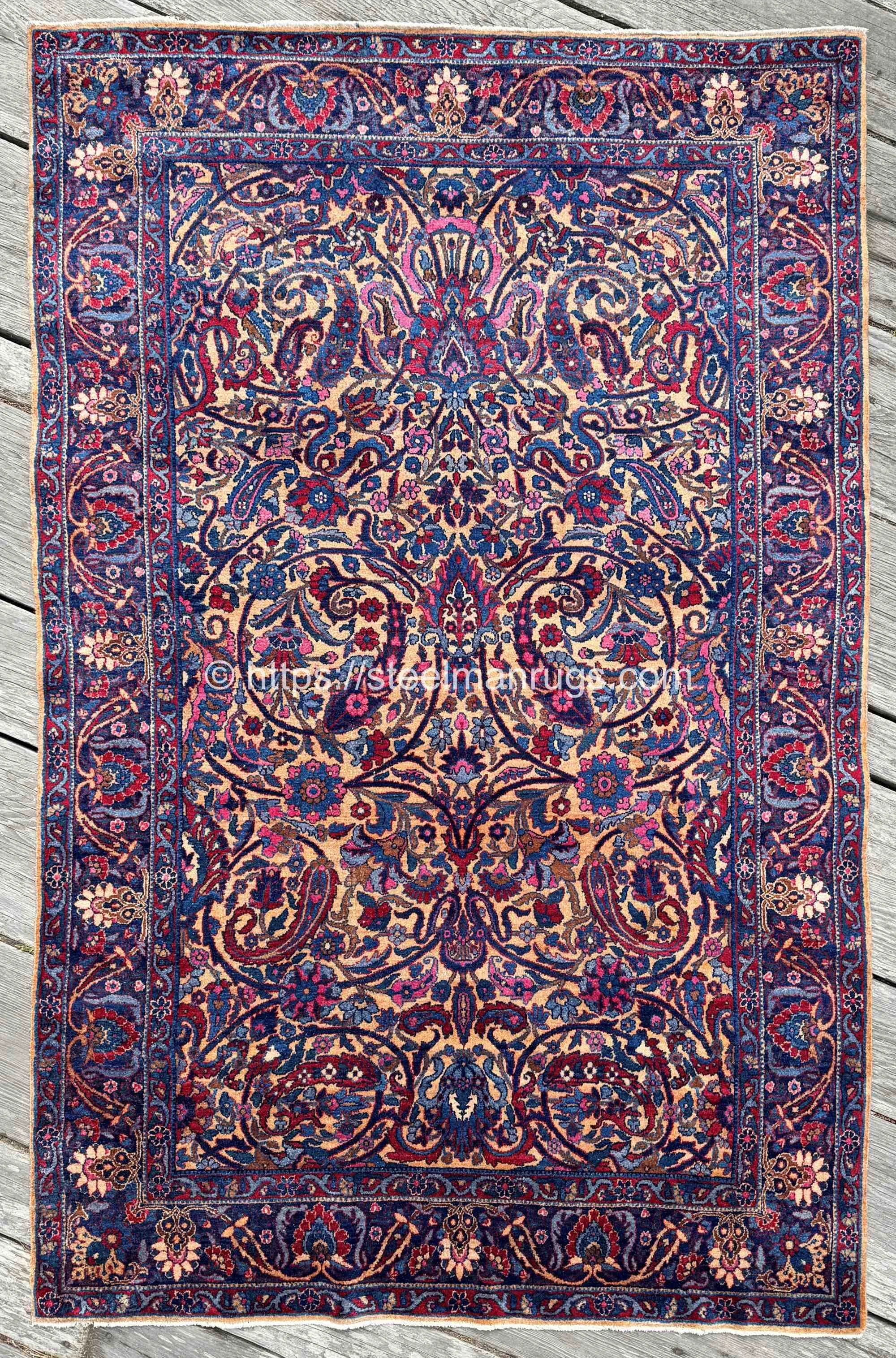 Antique Kerman Yazd Rug 4’6”x7’0” Art of the Persian Rug!
