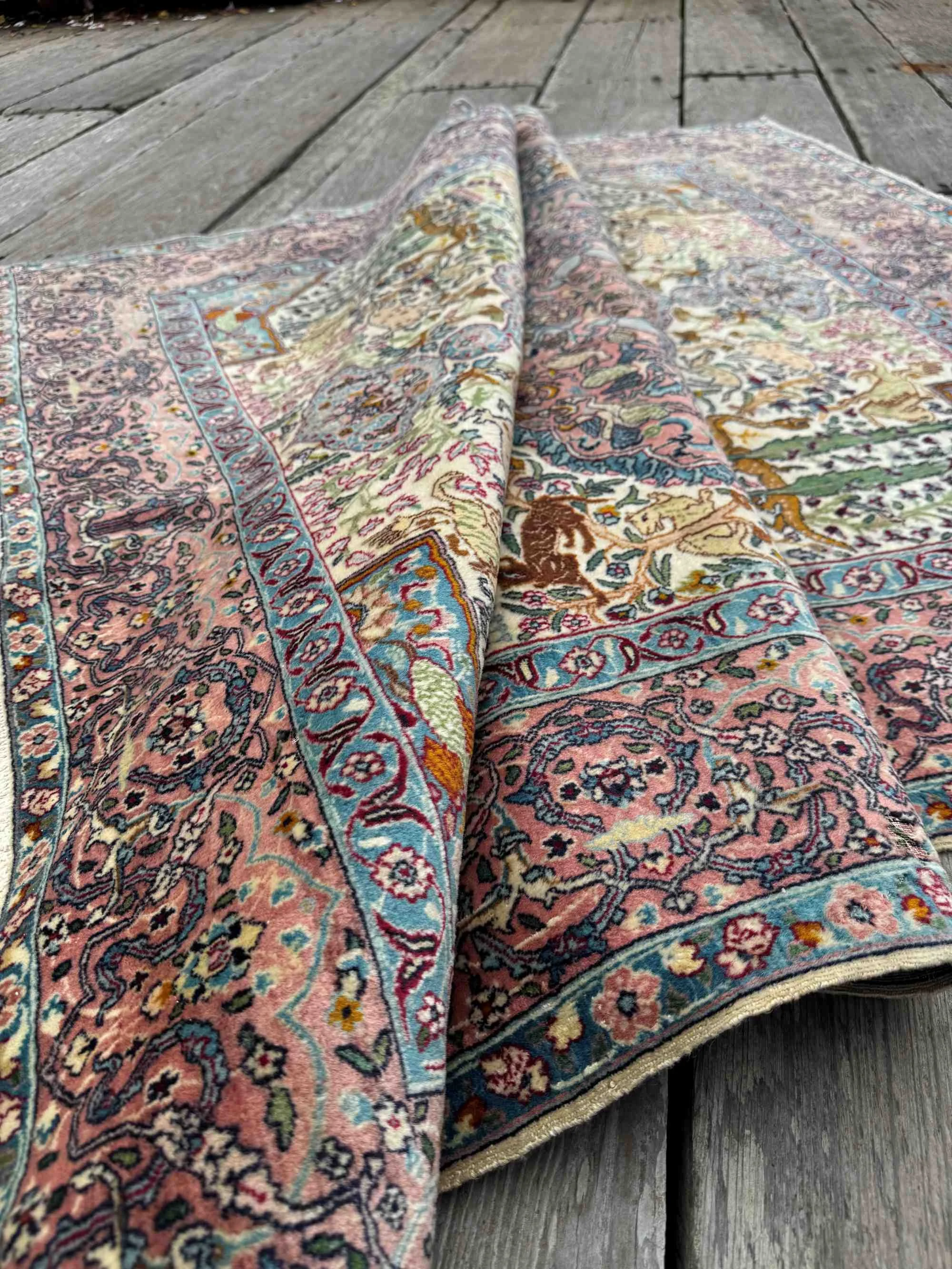 semi antique tabriz rugs
