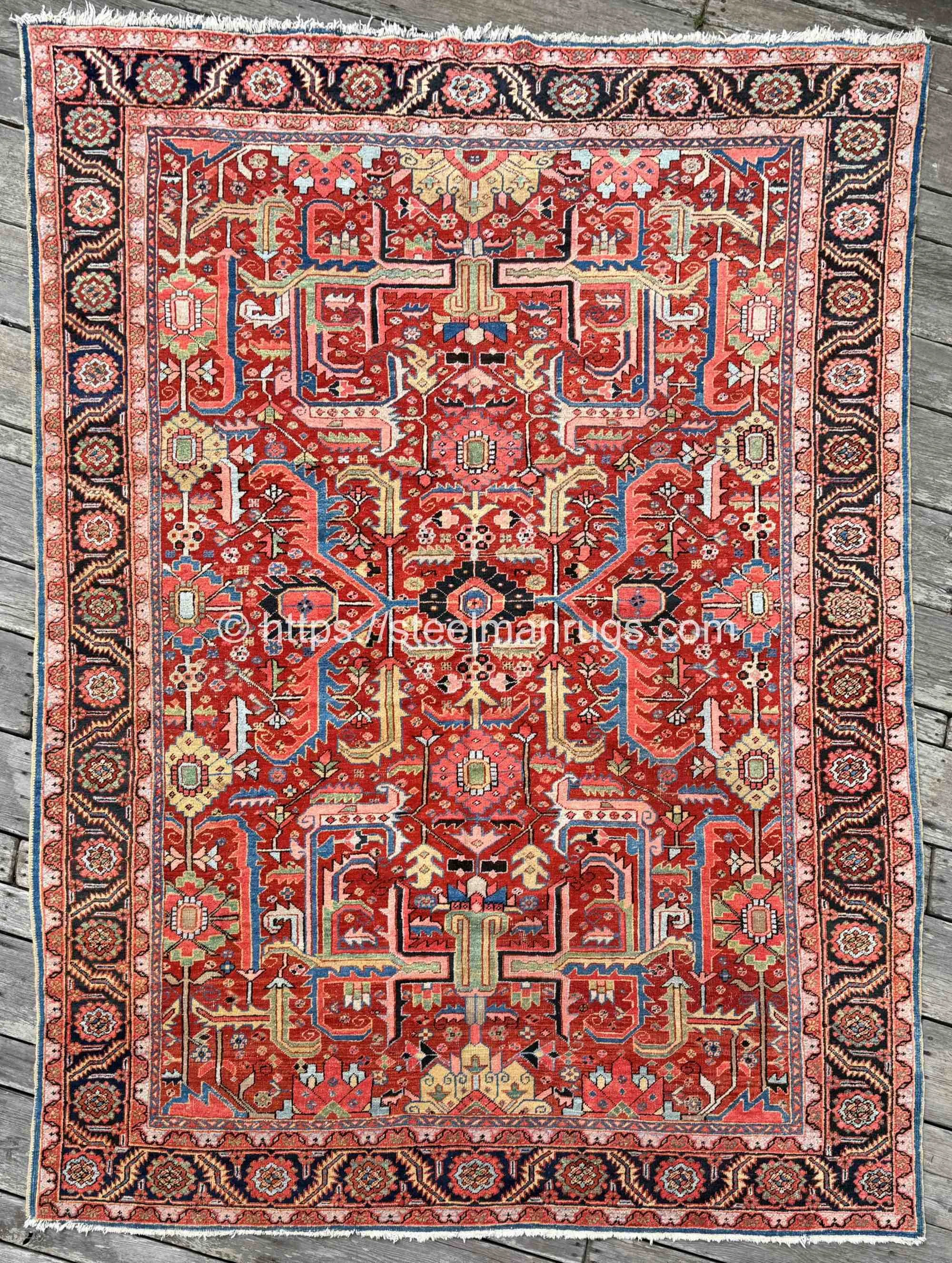antique heriz bakshaish rug