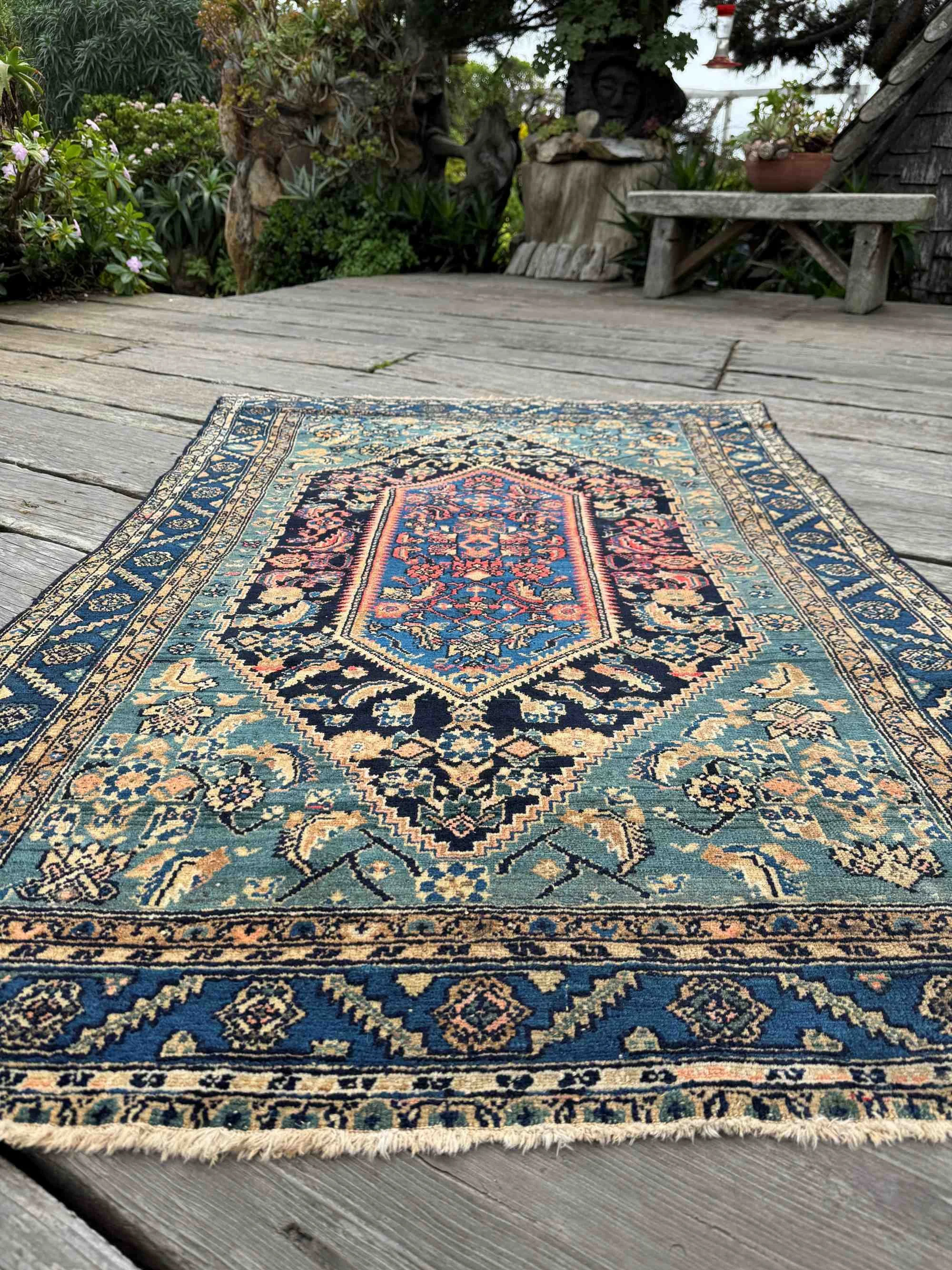 green vintage rugs