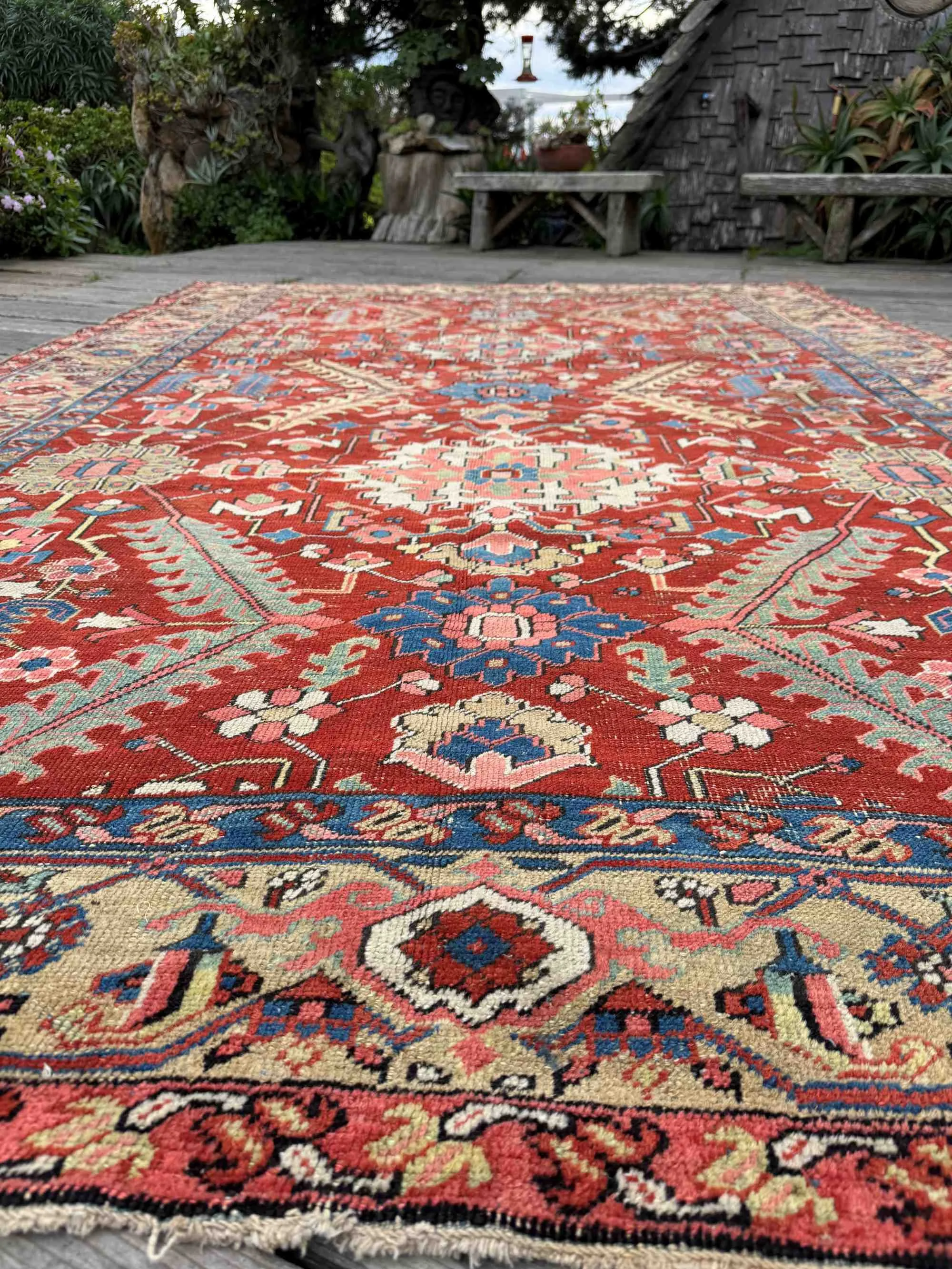 antique heriz bakshaish rug