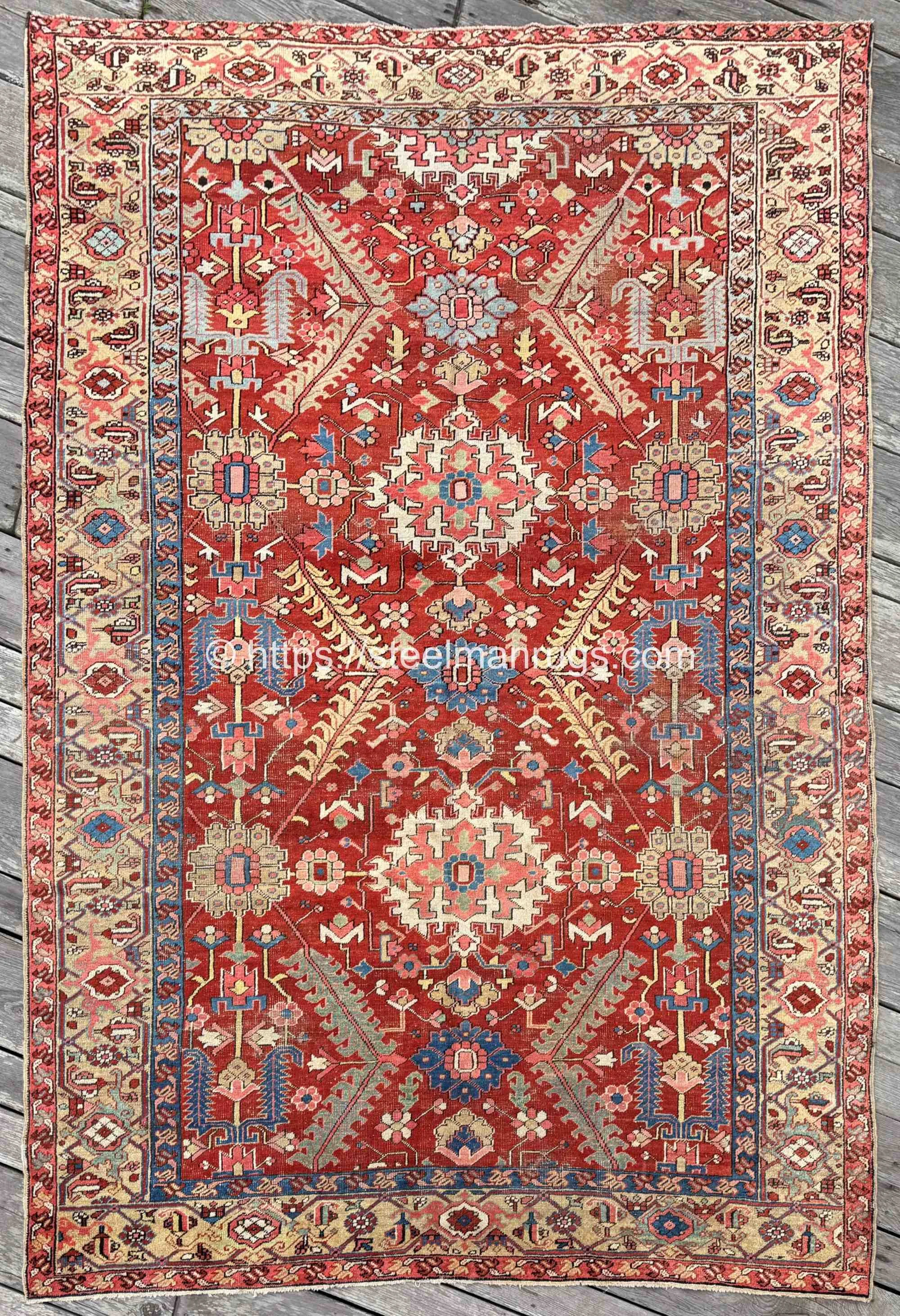 antique heriz bakshaish rug