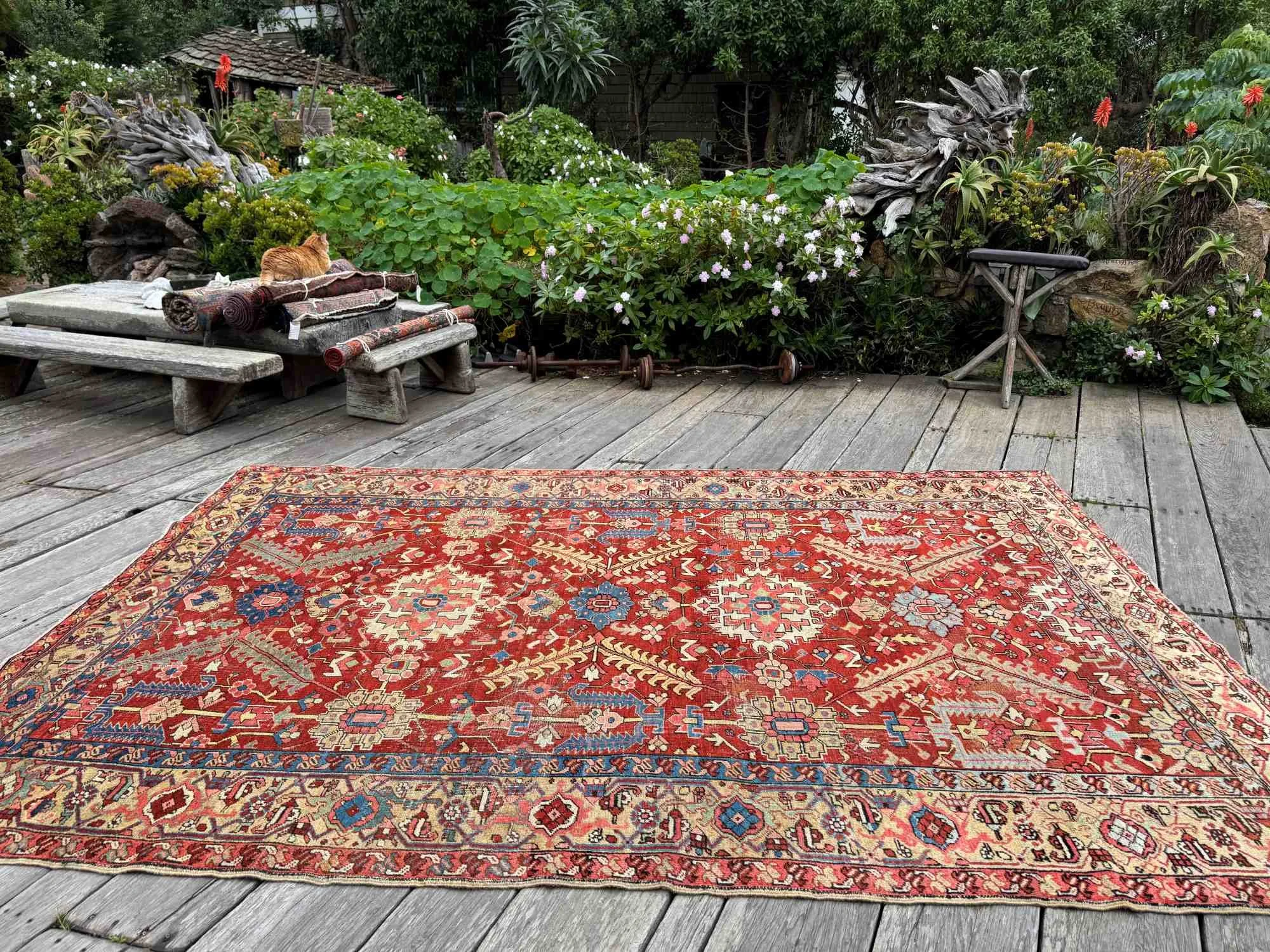 antique heriz bakshaish rug