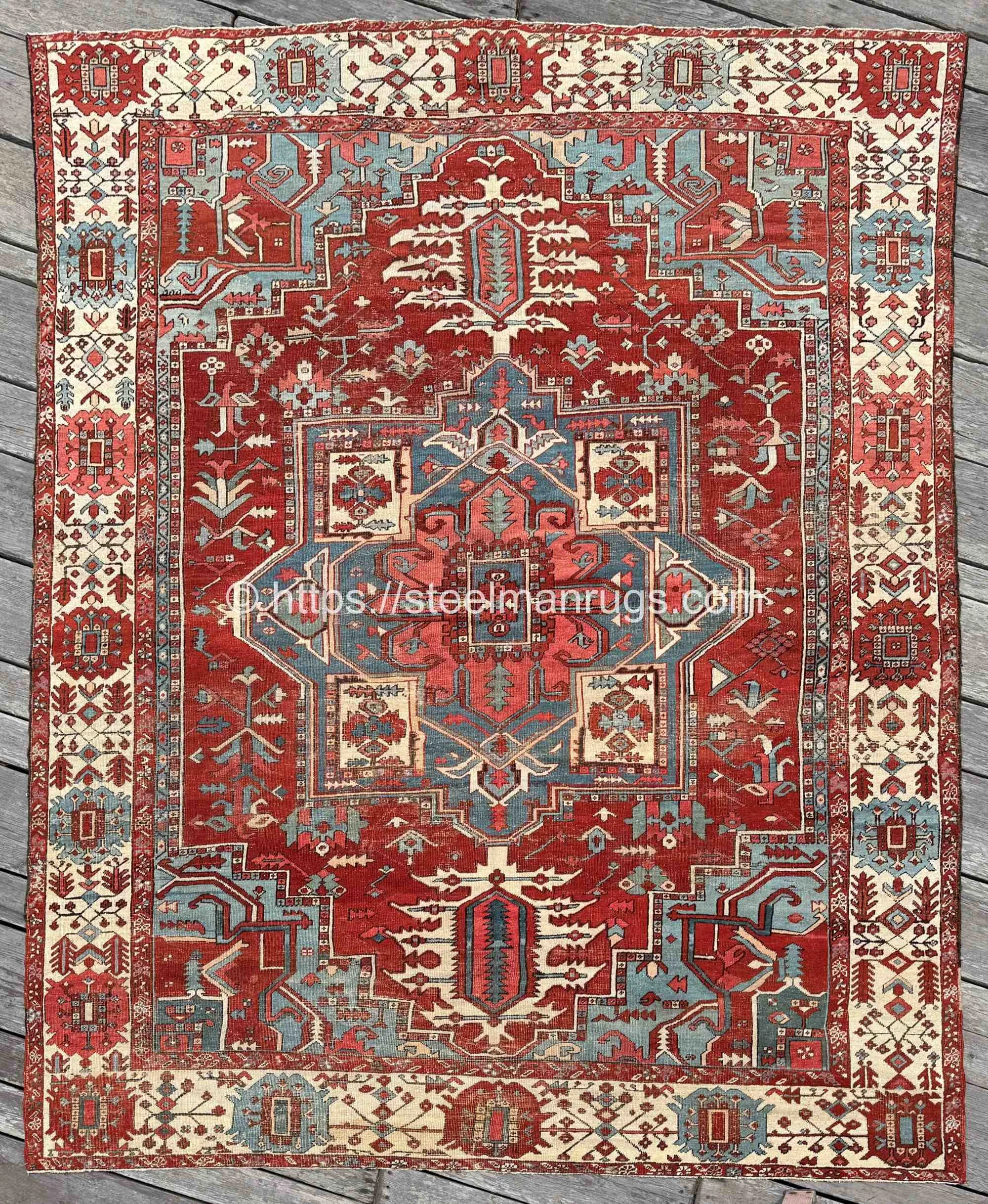 antique Heriz Serapi rugs