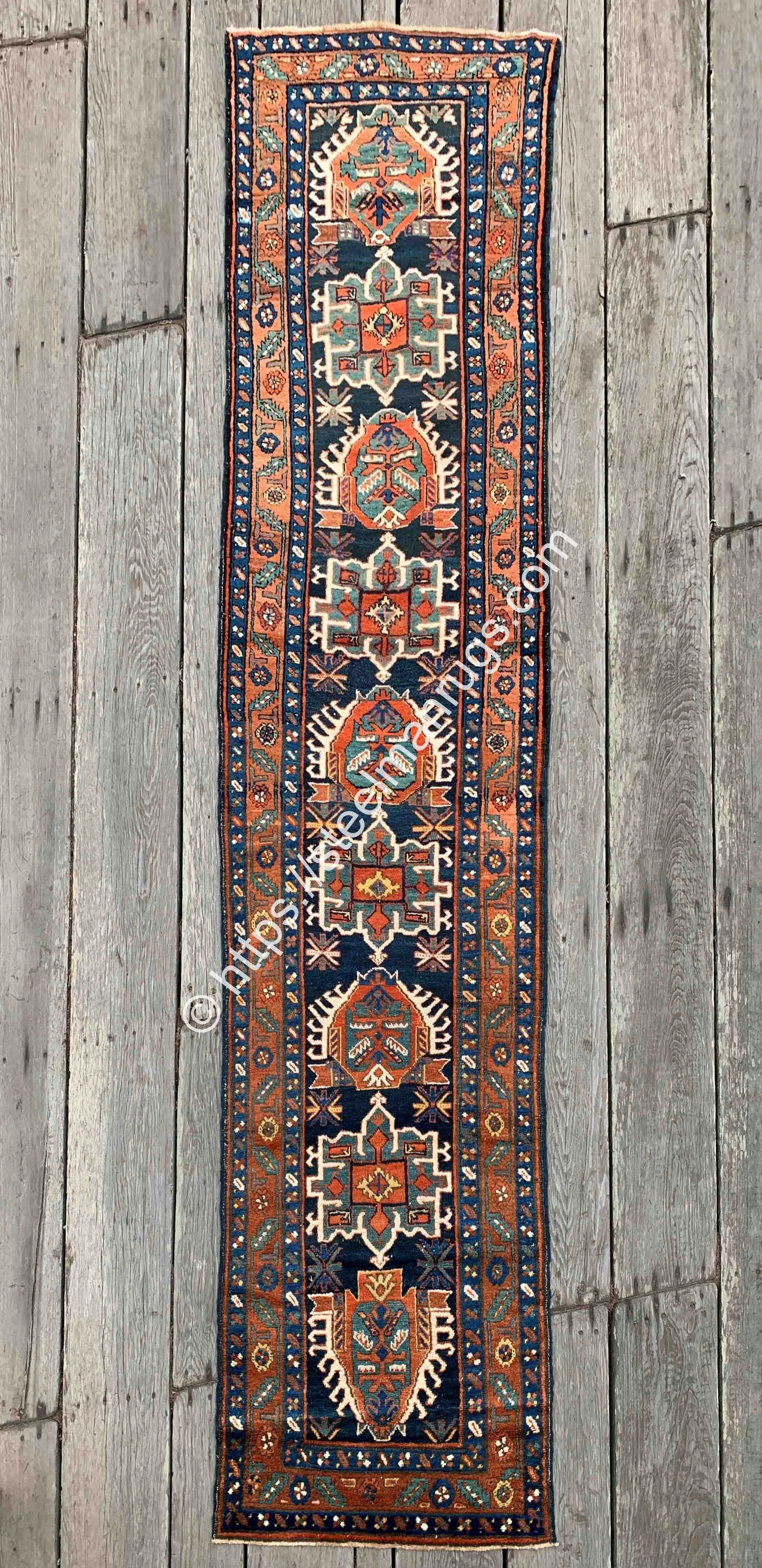 Antique Persian Karadagh Runner Rug 3’1”x13’3”