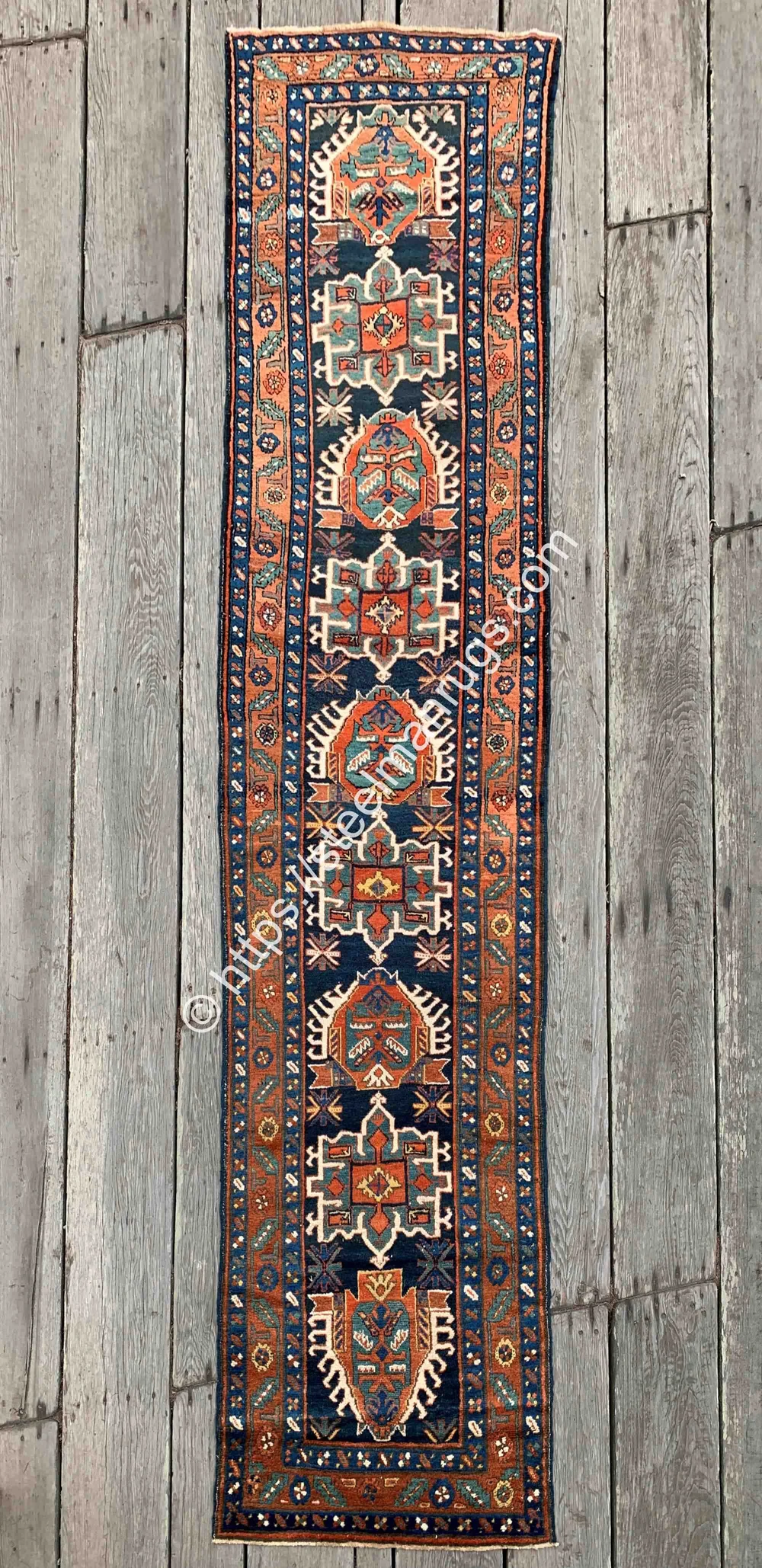 Steelman Rugs — Antique Khamseh Runner Rug 4'3