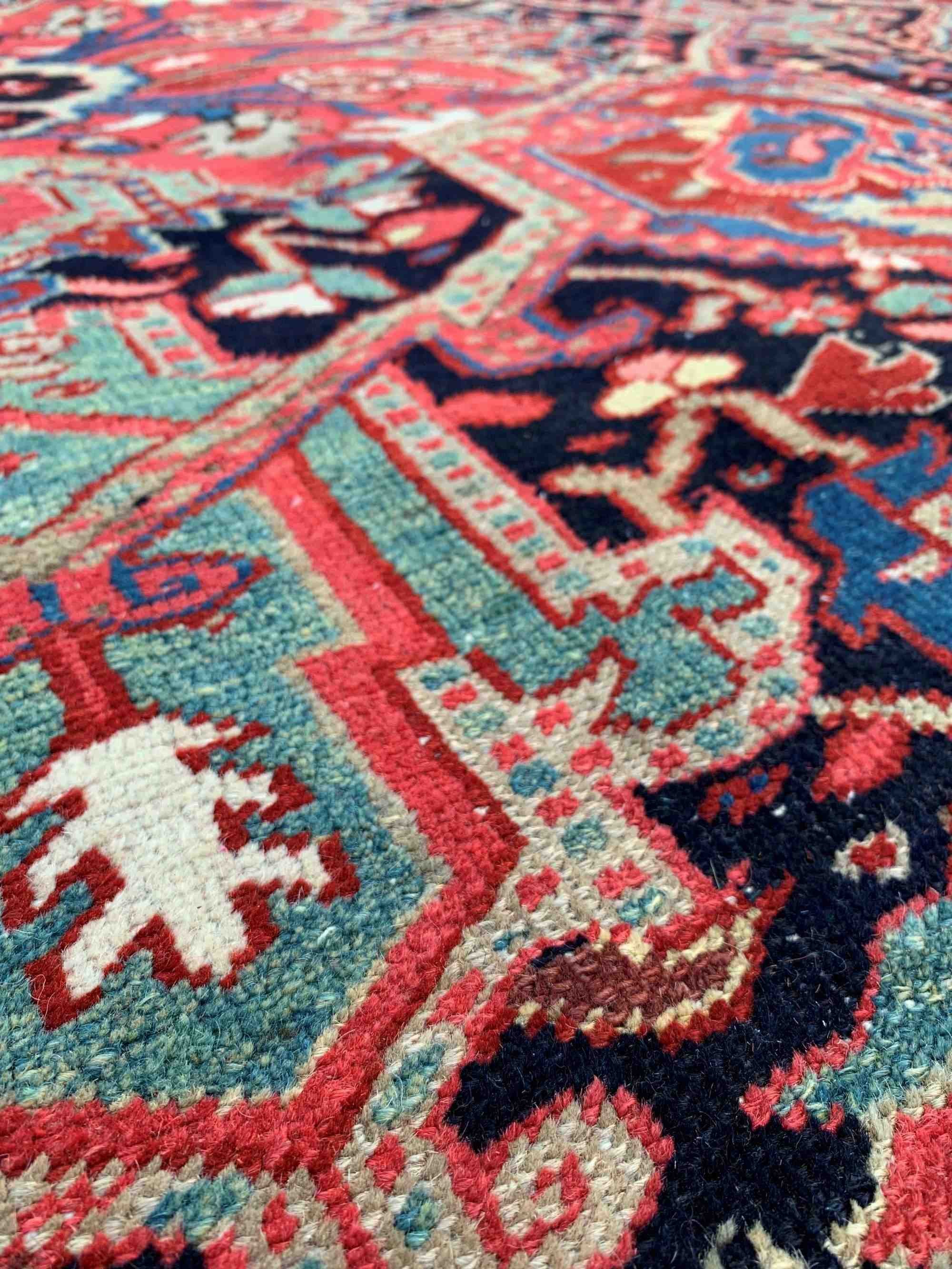 antique Persian Heriz Serapi rug