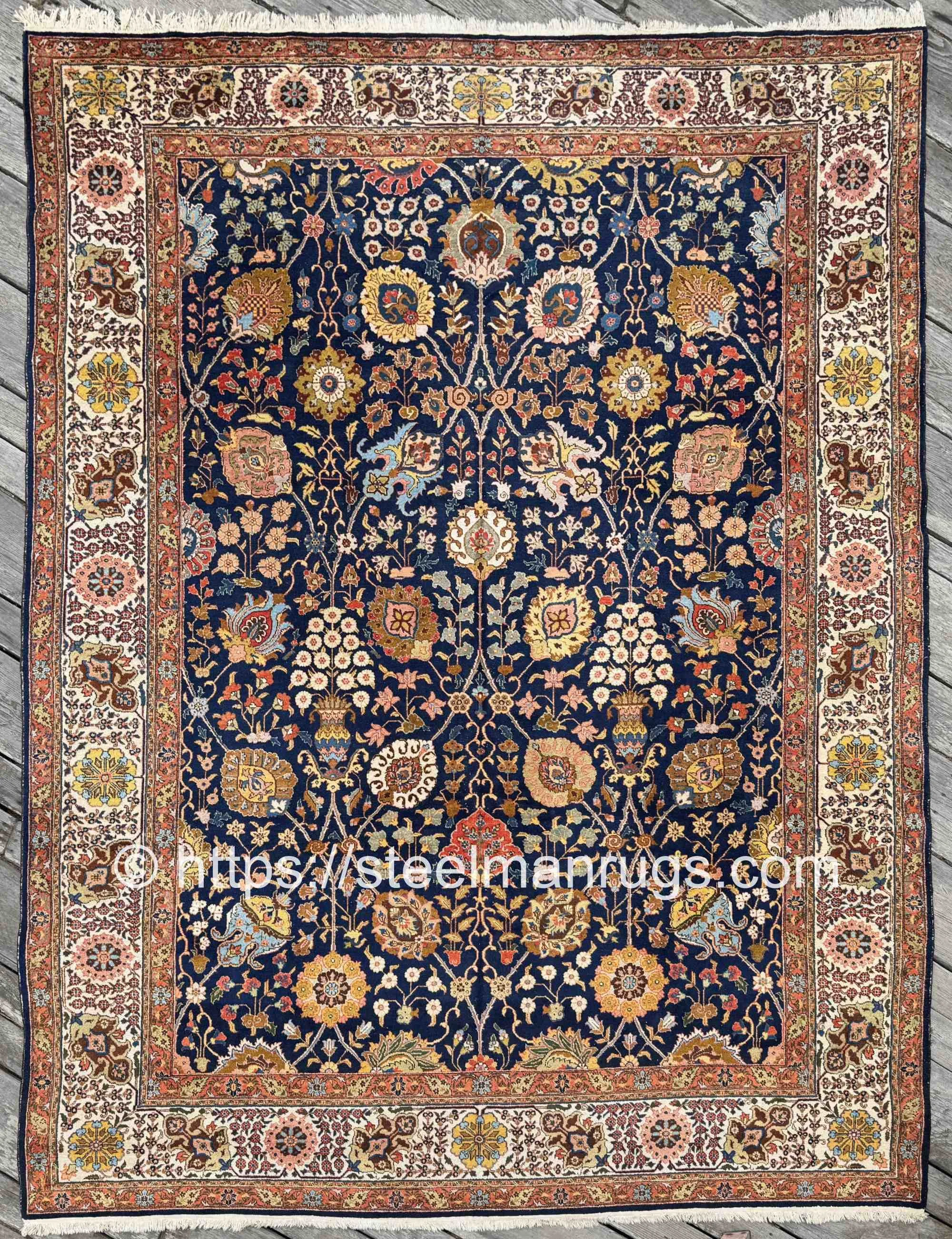 Shah Abbas Vase design Tabriz rug