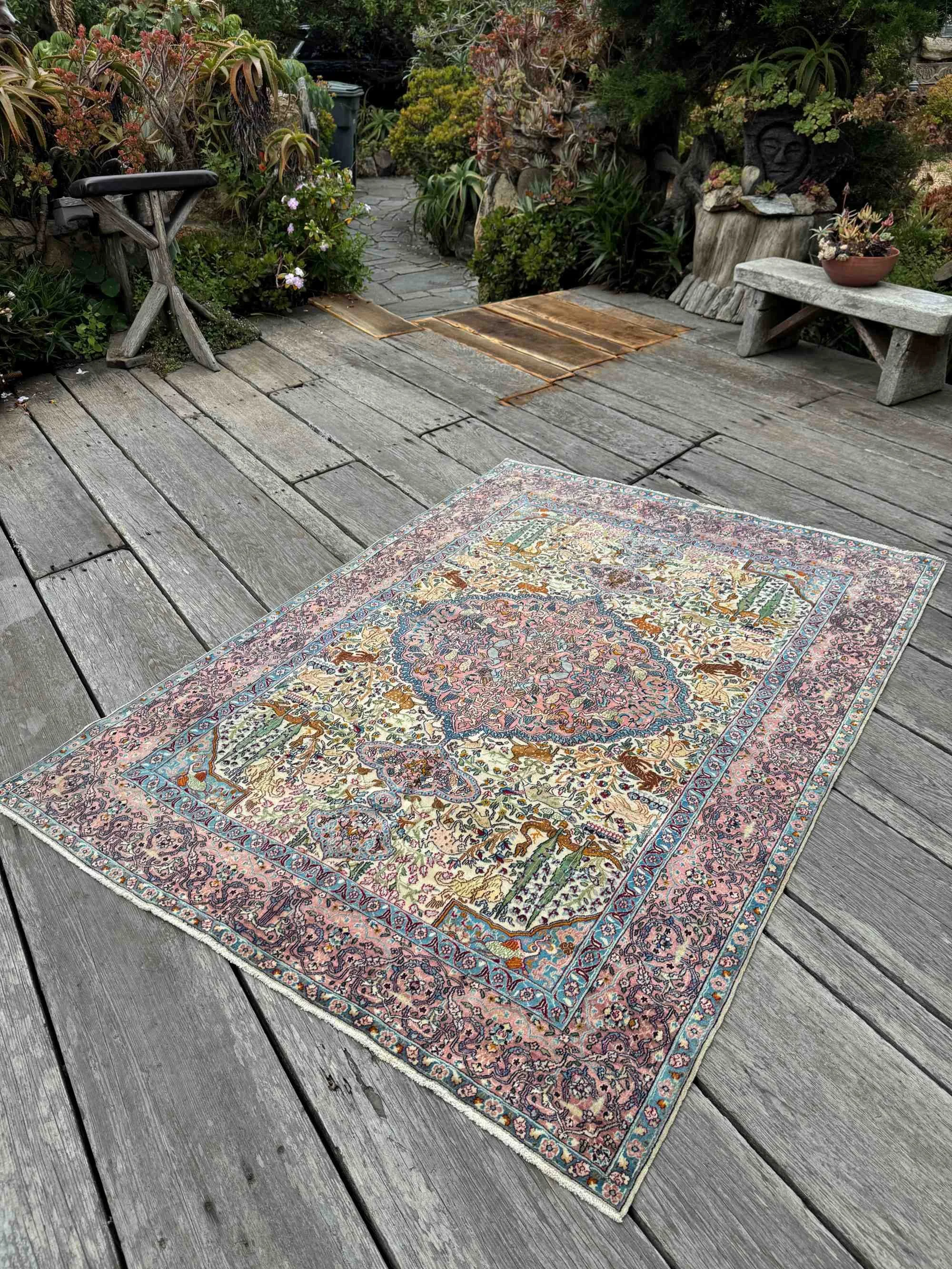 vintage pastel tone rugs