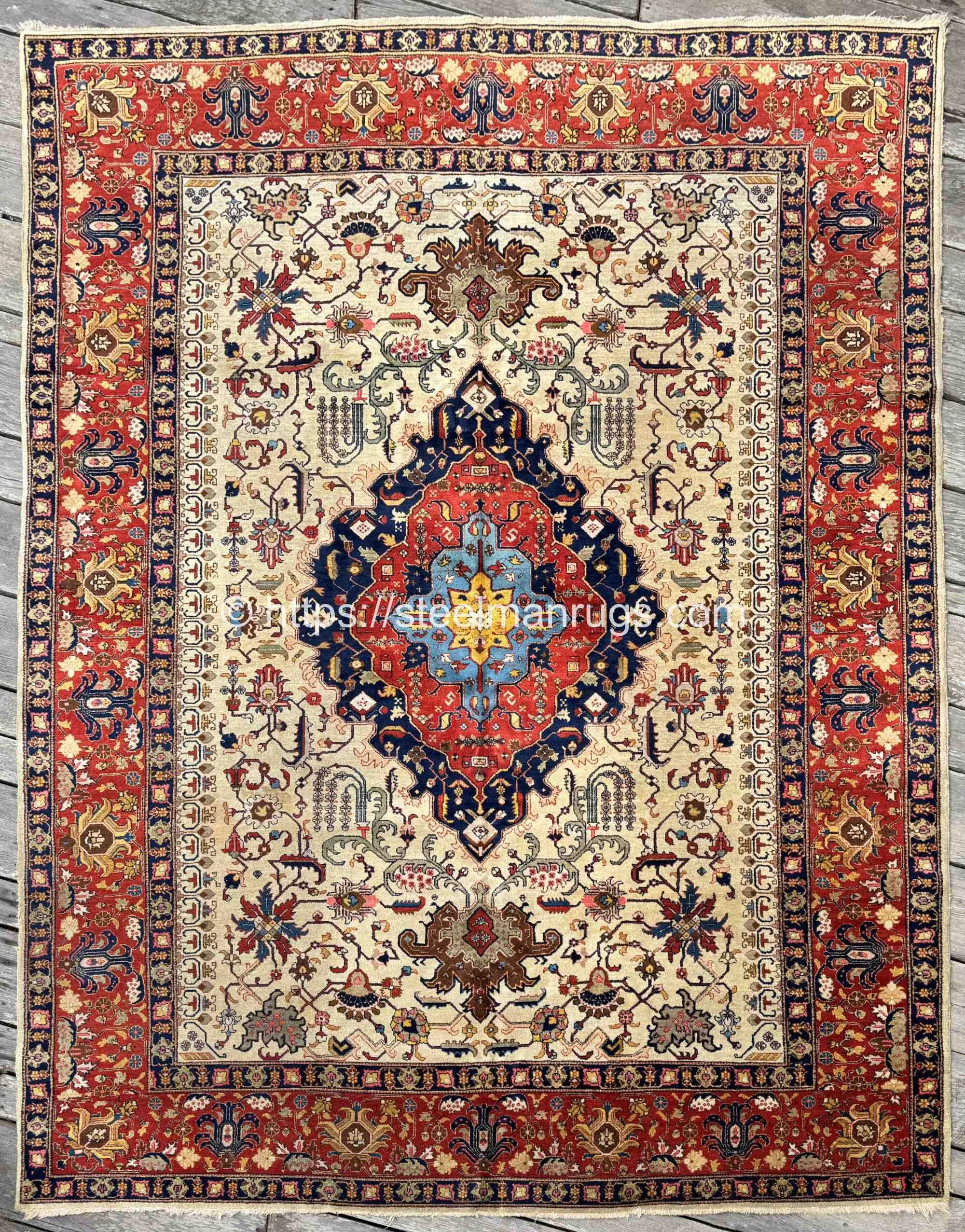 semi antique tabriz rugs large