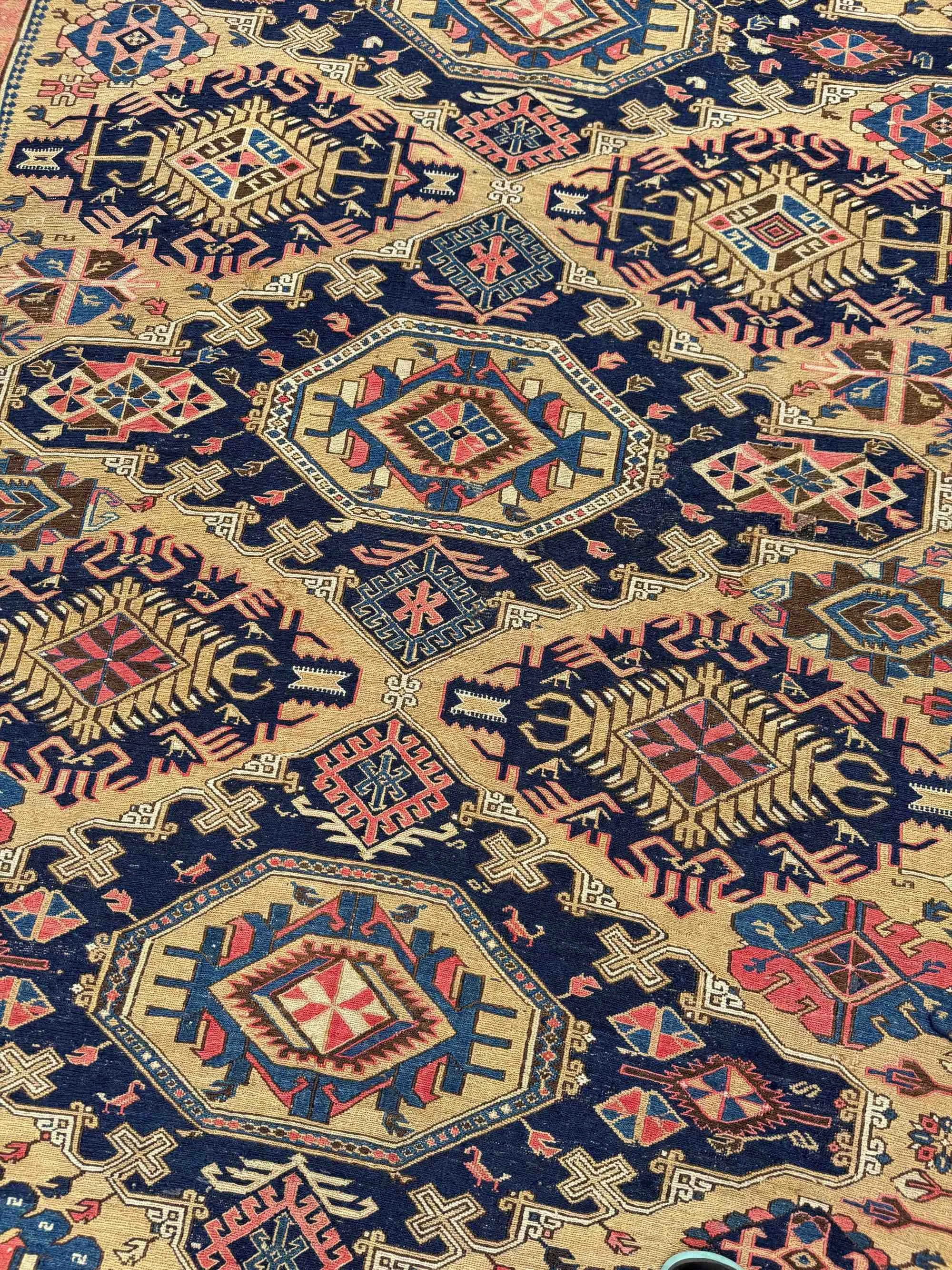antique Caucasian Kuba soumak