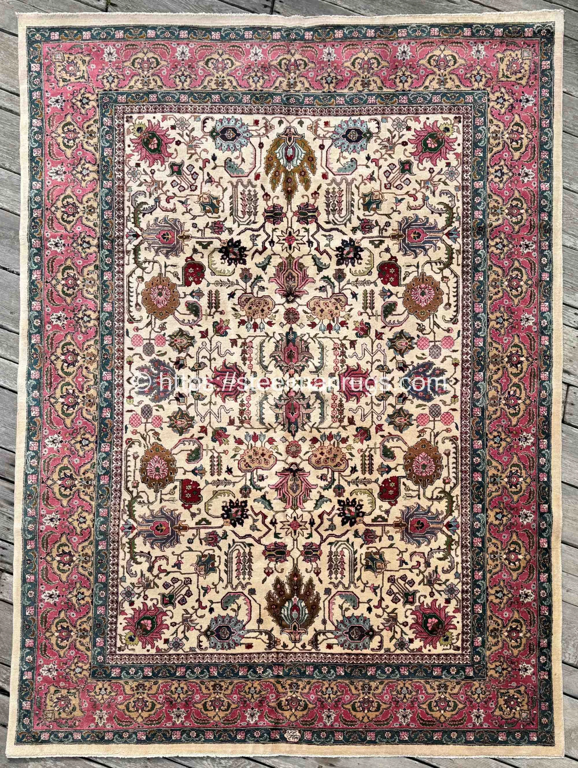 Vintage Persian Tabriz Rugs Large Room Size