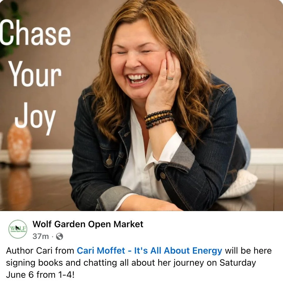 Come and see me Saturday if you are in the Battlefords as I will be at Wolf Garden Market selling books, sprays and offering inspiration to weary souls! Come on over! 1-4pm!