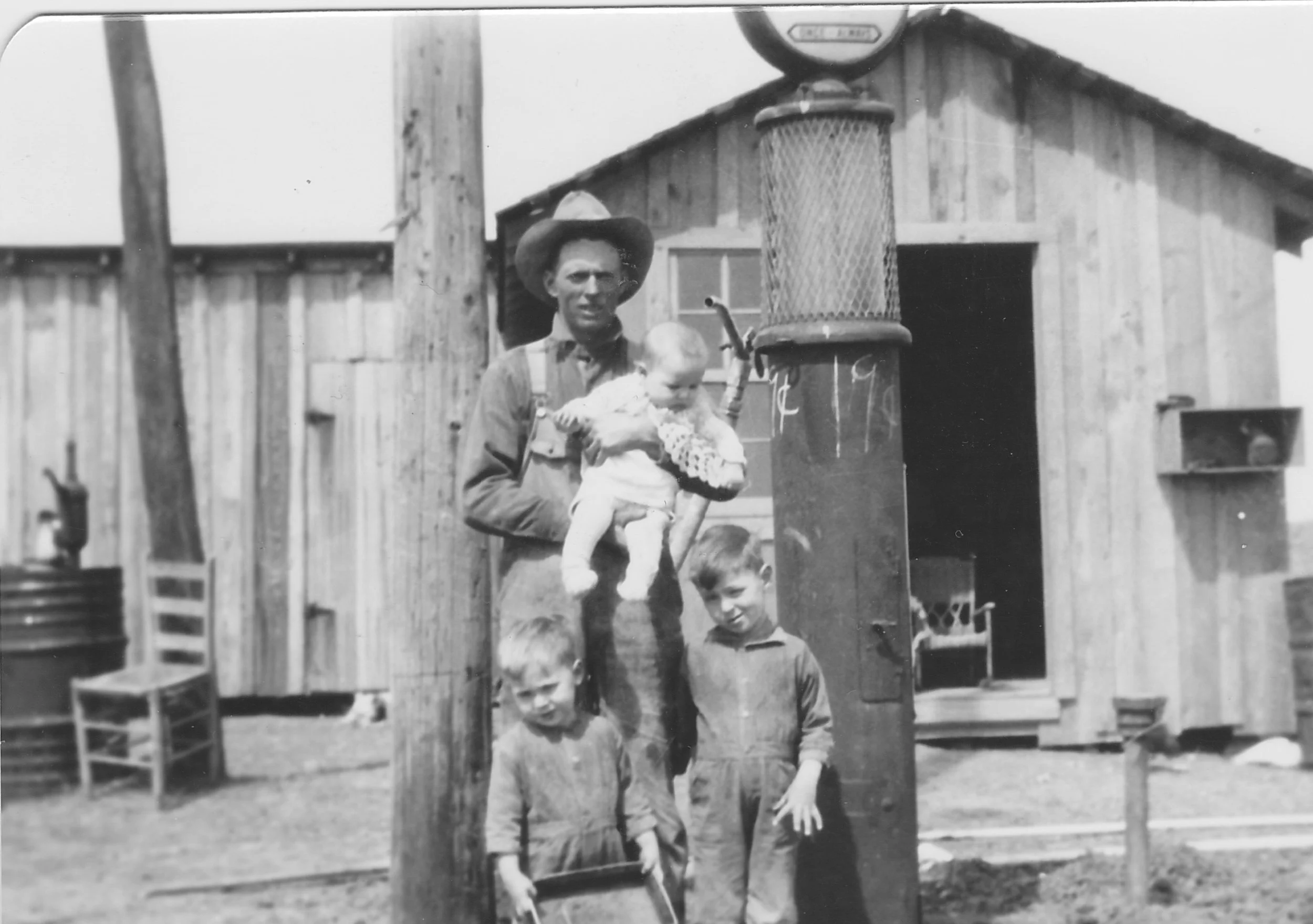 Paternal grandfather with children.