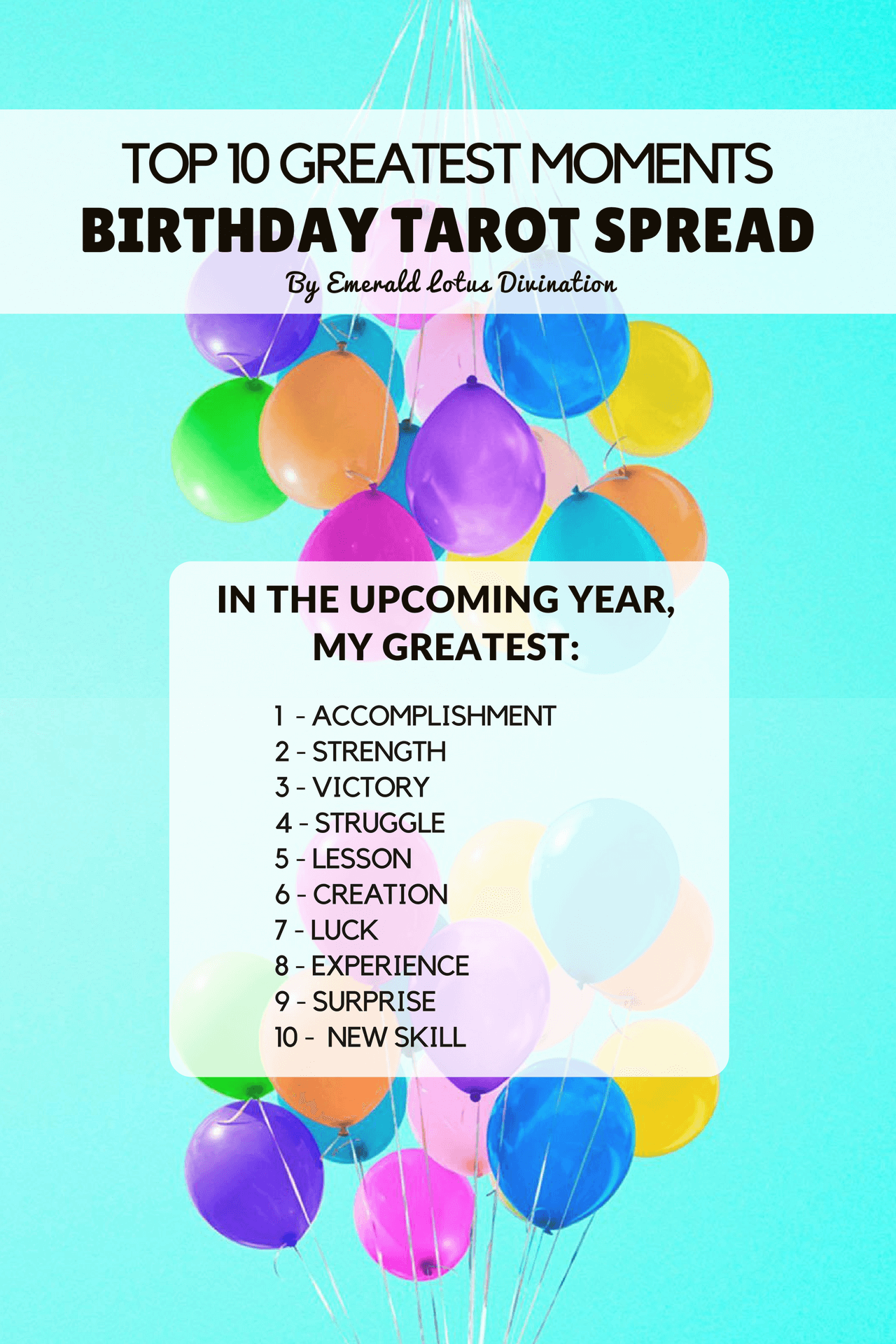 Tarot Spread - Greatest Birthday Reading — Emerald Lotus Divination Tarot Spread - Greatest Birthday Reading — Emerald Lotus Divination