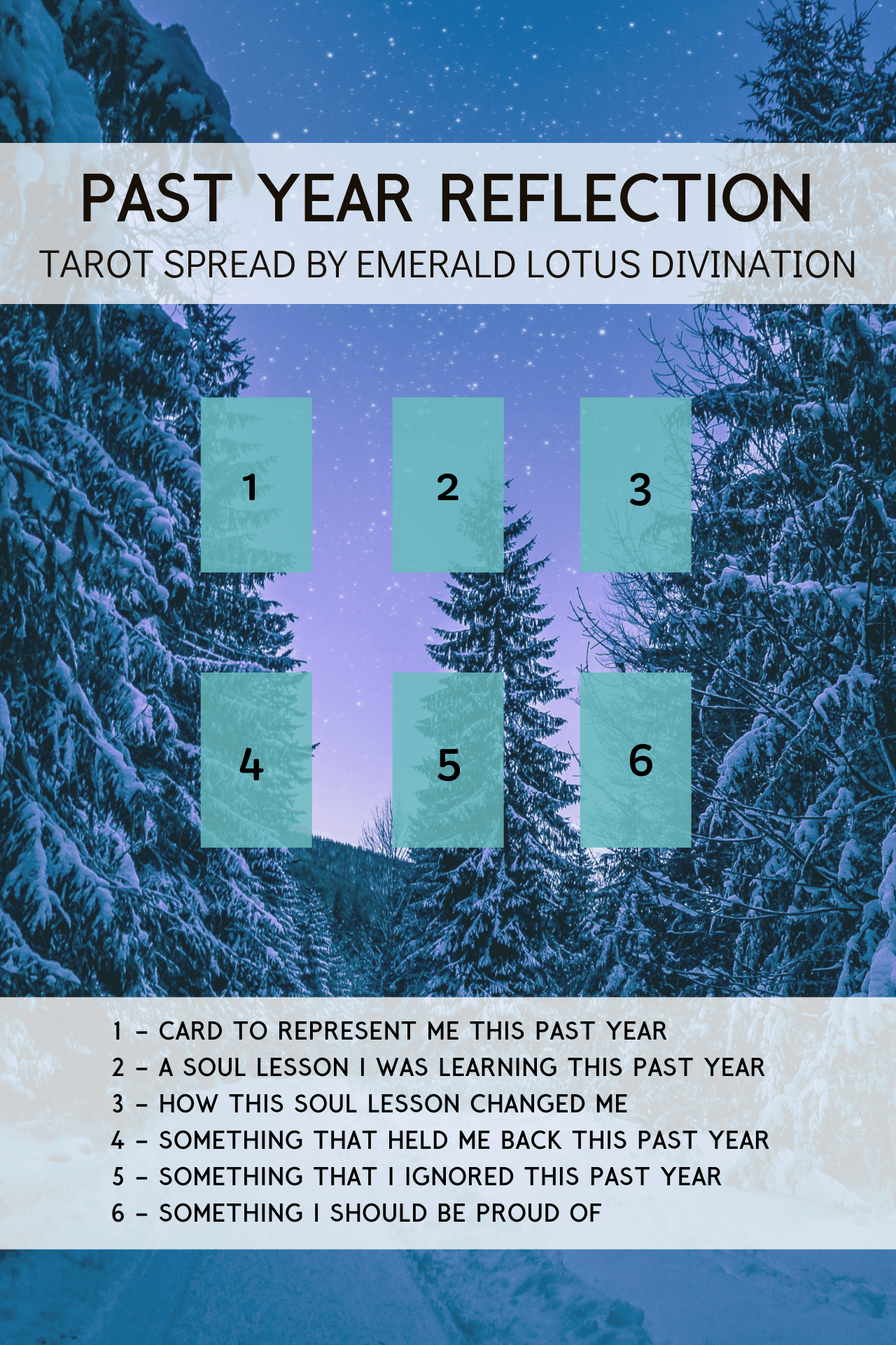 Tarot Spread - Past Year Reflection — Emerald Lotus