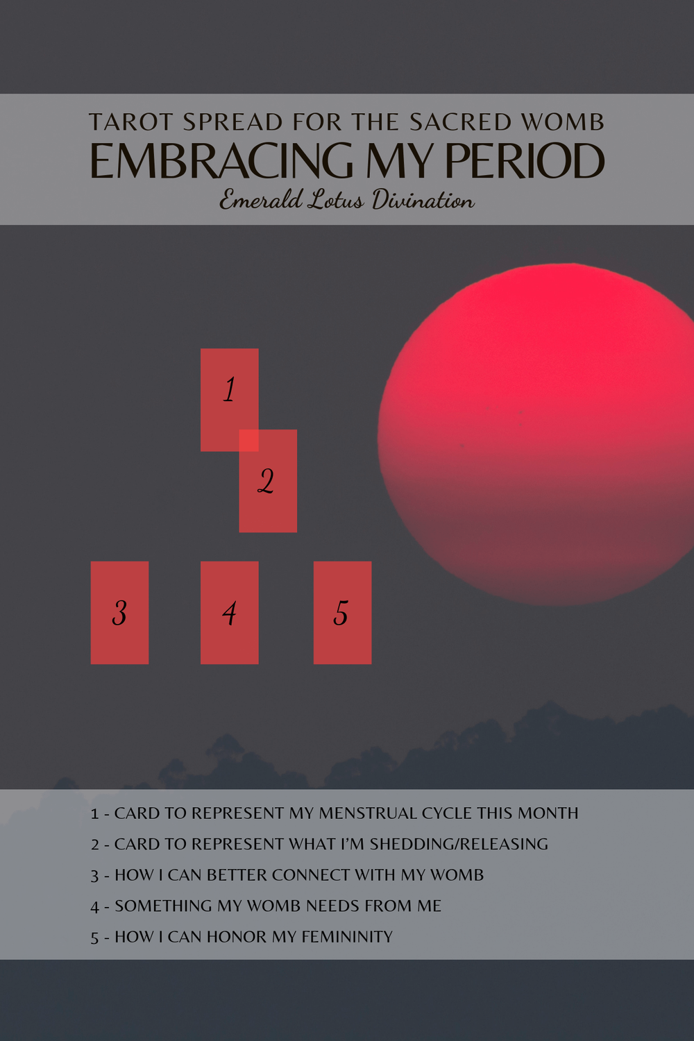 Tarot Spread Embracing My Period The Sacred Womb Emerald Lotus