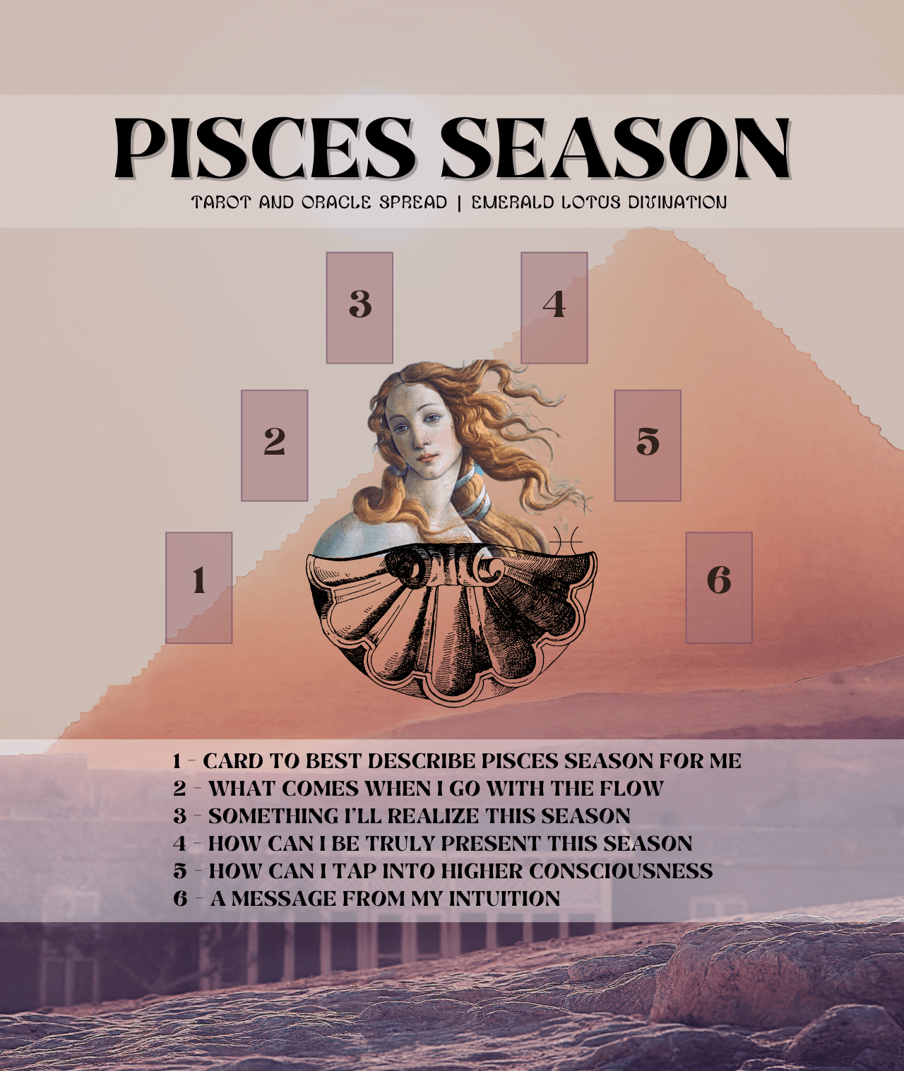 Pisces Season Tarot Spread — Emerald Lotus